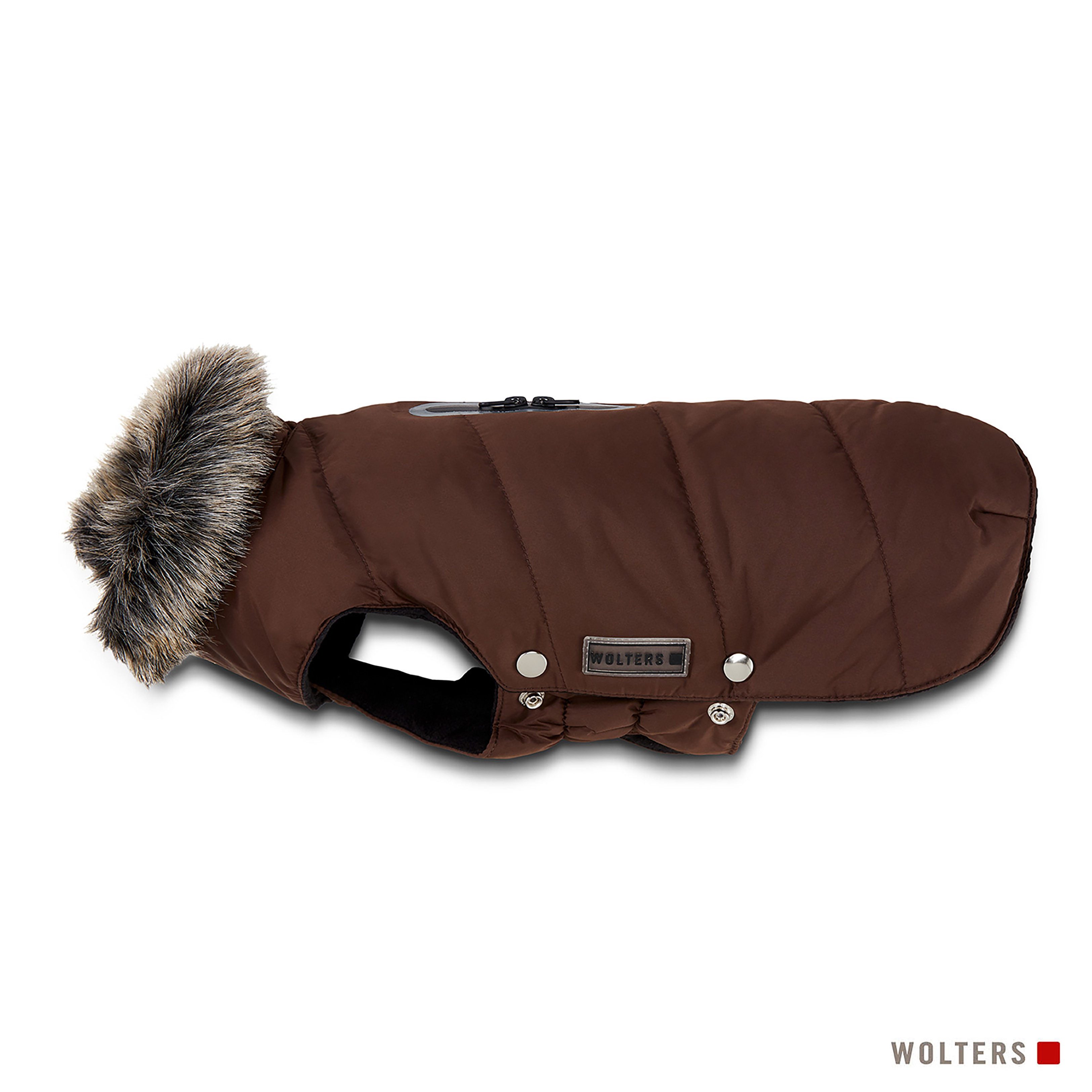 Wolters Hundemantel Parka mit Fellkragen braun
