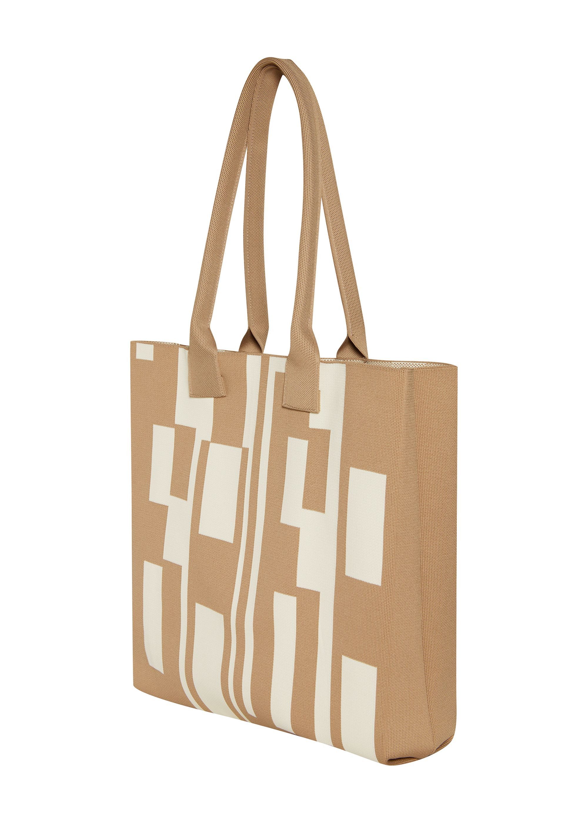 ESOTIQ Korbtasche Große Strandtasche XL gewebt geometrisch leicht Alltag Milan (1-tlg)