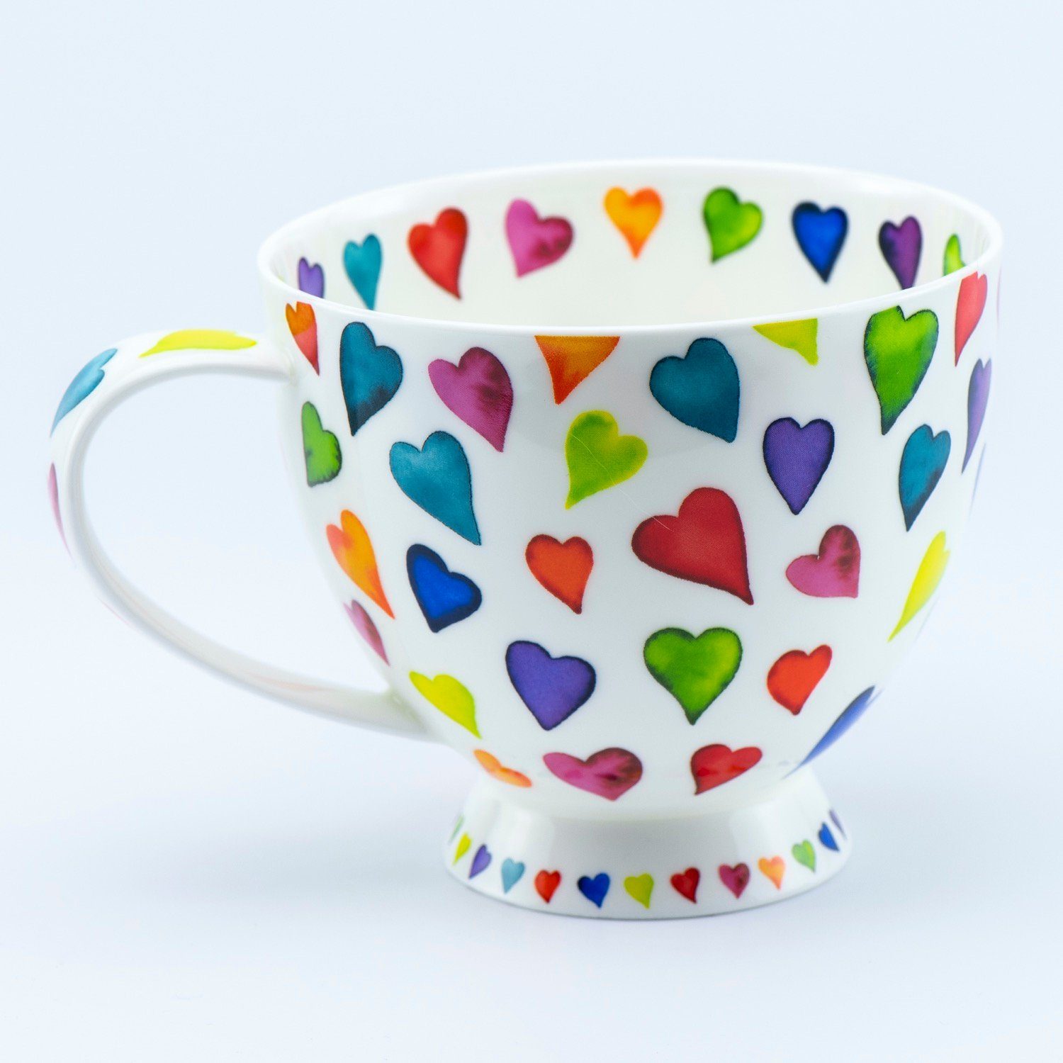 Dunoon Becher Skye Warm Hearts, Fine Bone China, Sammelbecher