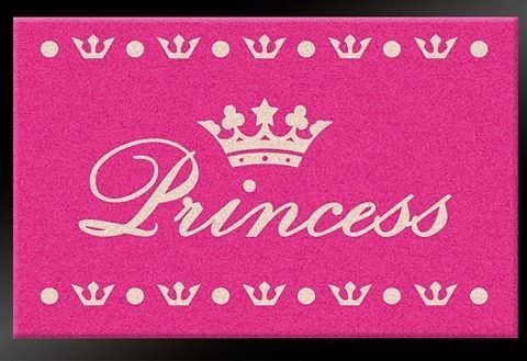 Fußmatte Princess, HANSE Home, rechteckig, Höhe: 6 mm, mit Spruch, Schrift,  Robust, Pflegeleicht, Rutschhemmend, Prinzessin