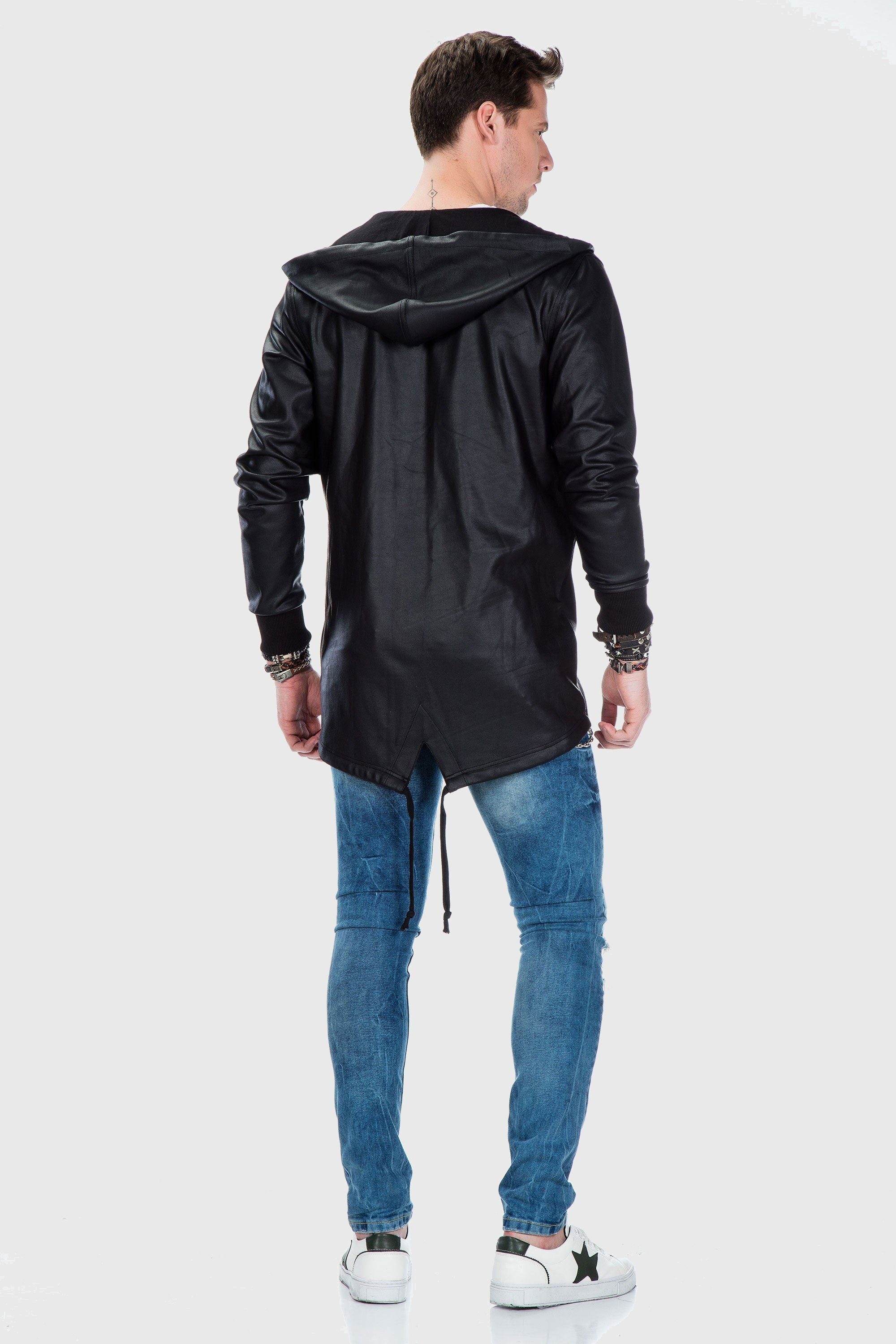 Cipo & Baxx Allwetterjacke Jacke im unifarbenen Look – Bild 4 von 5
