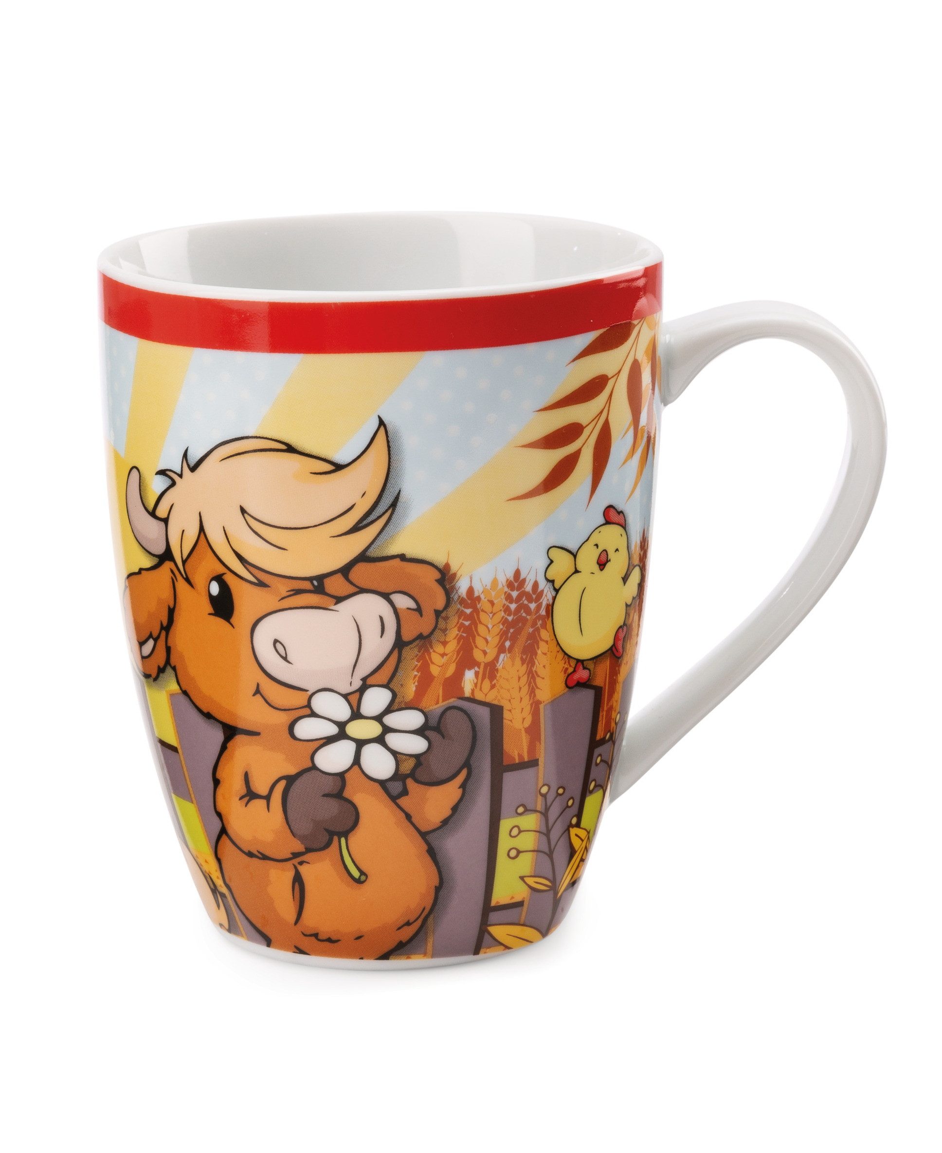 Nici Tasse 61121 - Hochlandrind McMooray & Küken Eggwina, 310 ml, 1-tlg.