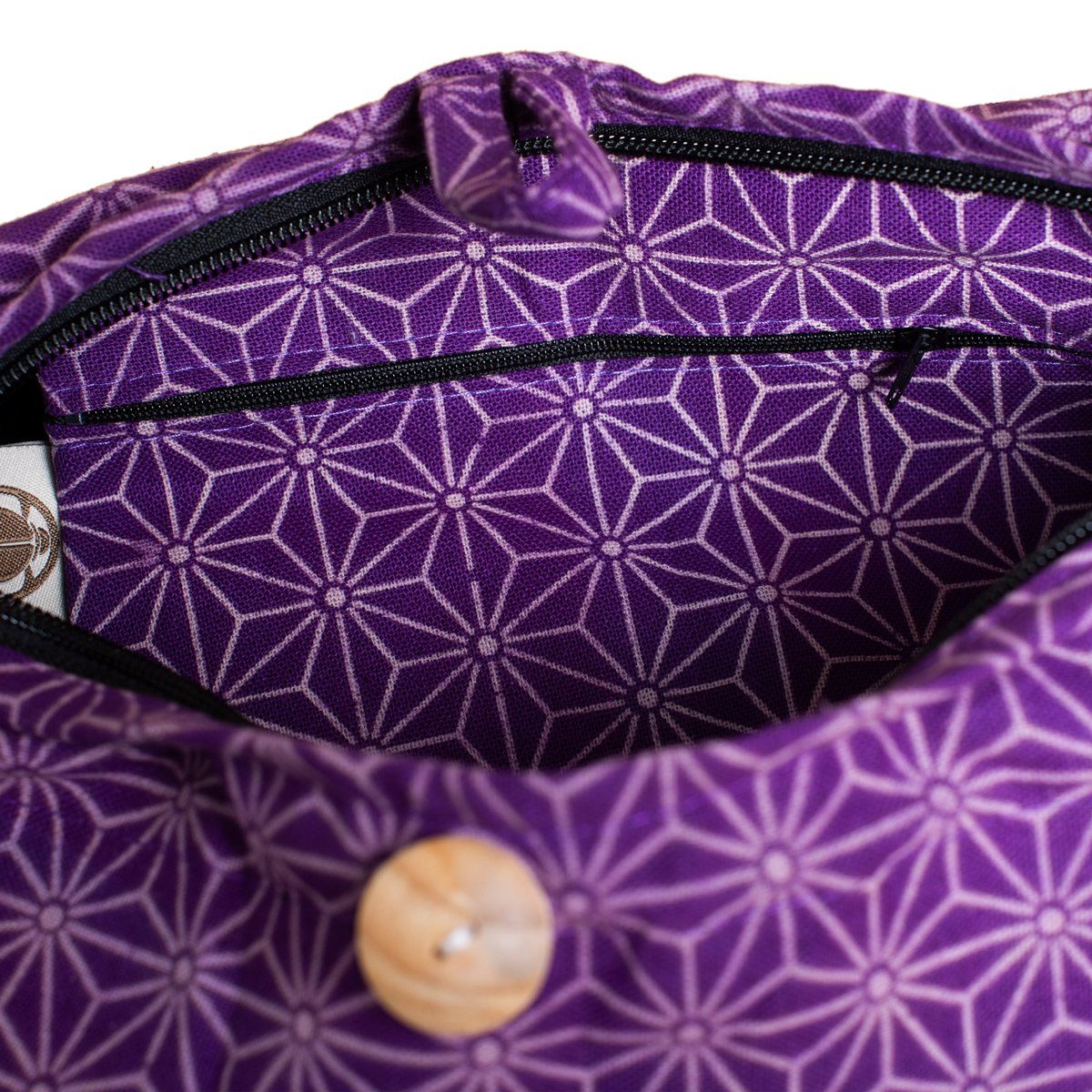 PANASIAM Schultertasche Geometrix Schulterbeutel aus 100% Baumwolle praktische Umhängetasche, In 2 Größen Beuteltasche auch als Wickeltasche und Handtasche geeignet