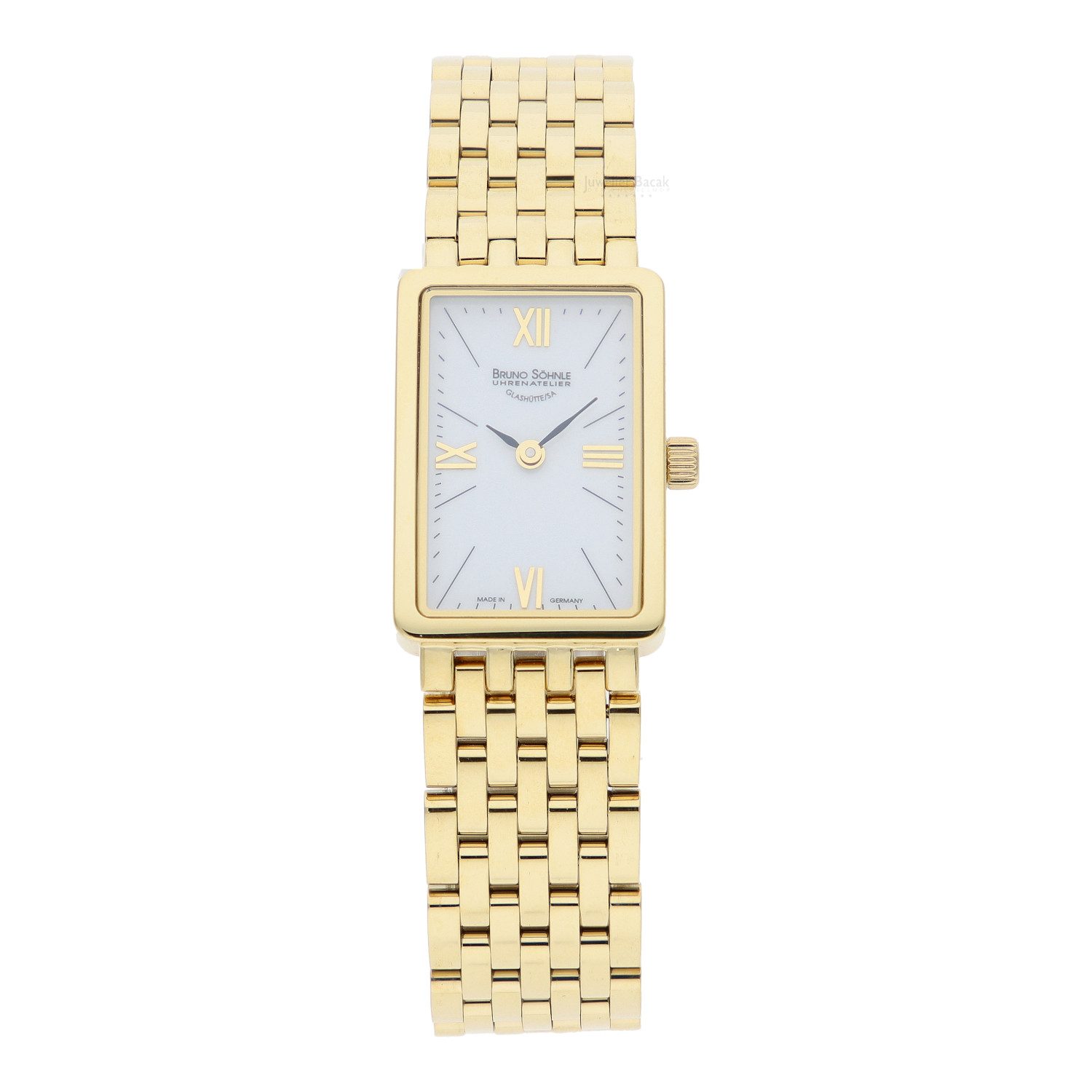 Quarzuhr Bruno Söhnle Damenarmbanduhr vergoldet Edelstahl 17-33195-972