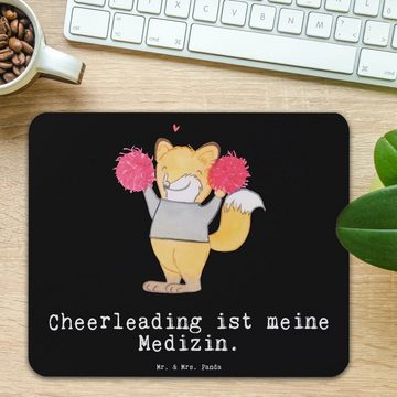 Mr. & Mrs. Panda Mauspad Fuchs Cheerleader Medizin - Schwarz - Geschenk, Mauspad, Sport, Mouse (1-St)