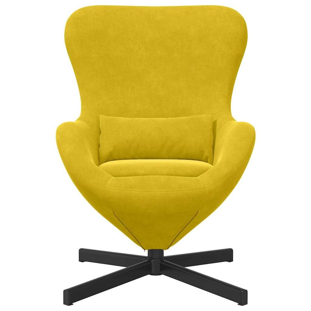 vidaXL Sessel Eiersessel Gelb 63 x 73 x 90 cm Samt (1-St)