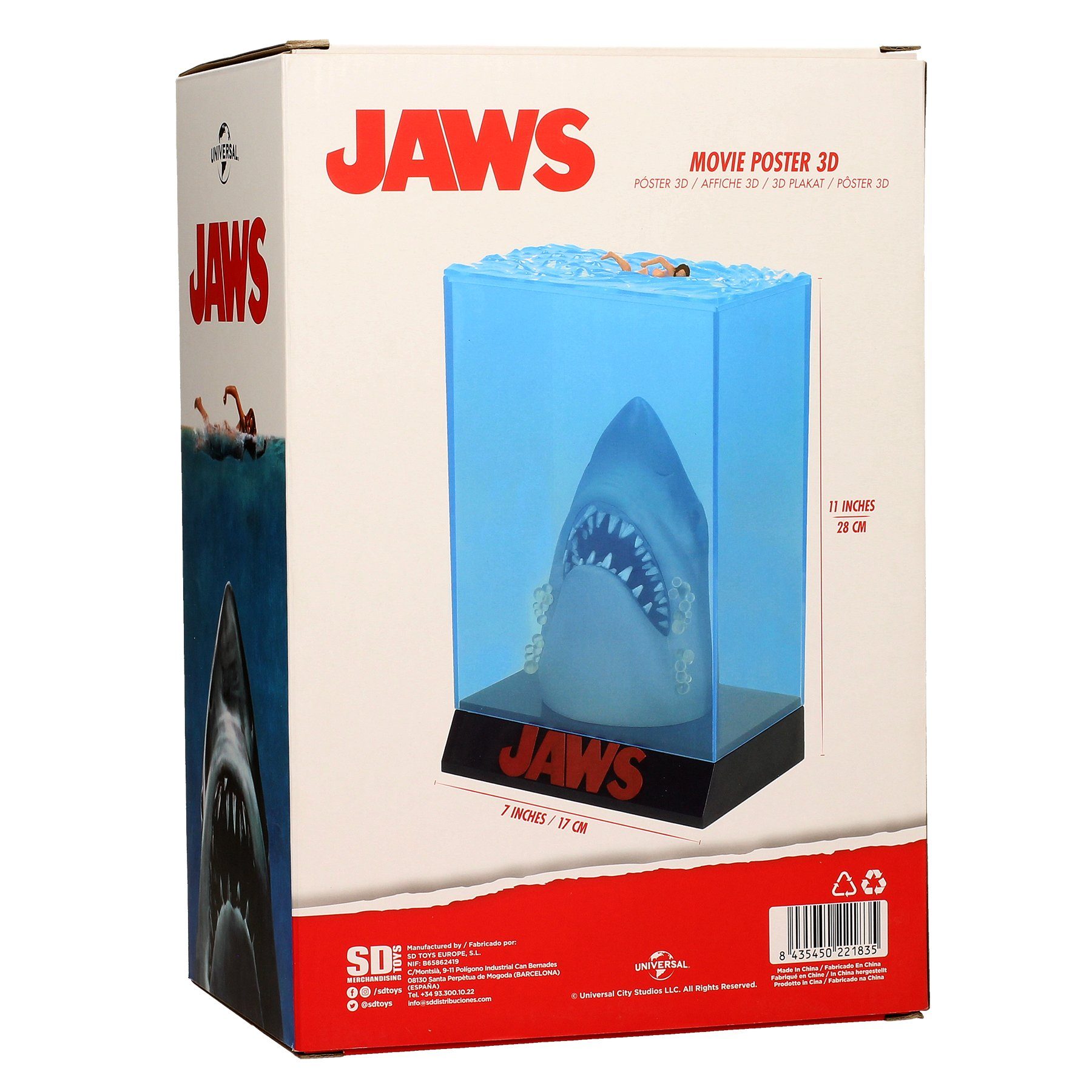 SD Toys Actionfigur Jaws 3D Poster Statue Der weiße Hai – Bild 5 von 5