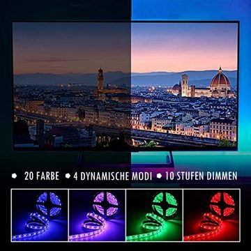 WILGOON LED-Streifen 2M USB LED Streifen Lichter, 24 Tasten Fernbedienung, 5050 RGB LED Streifen mit IR Fernbedienung