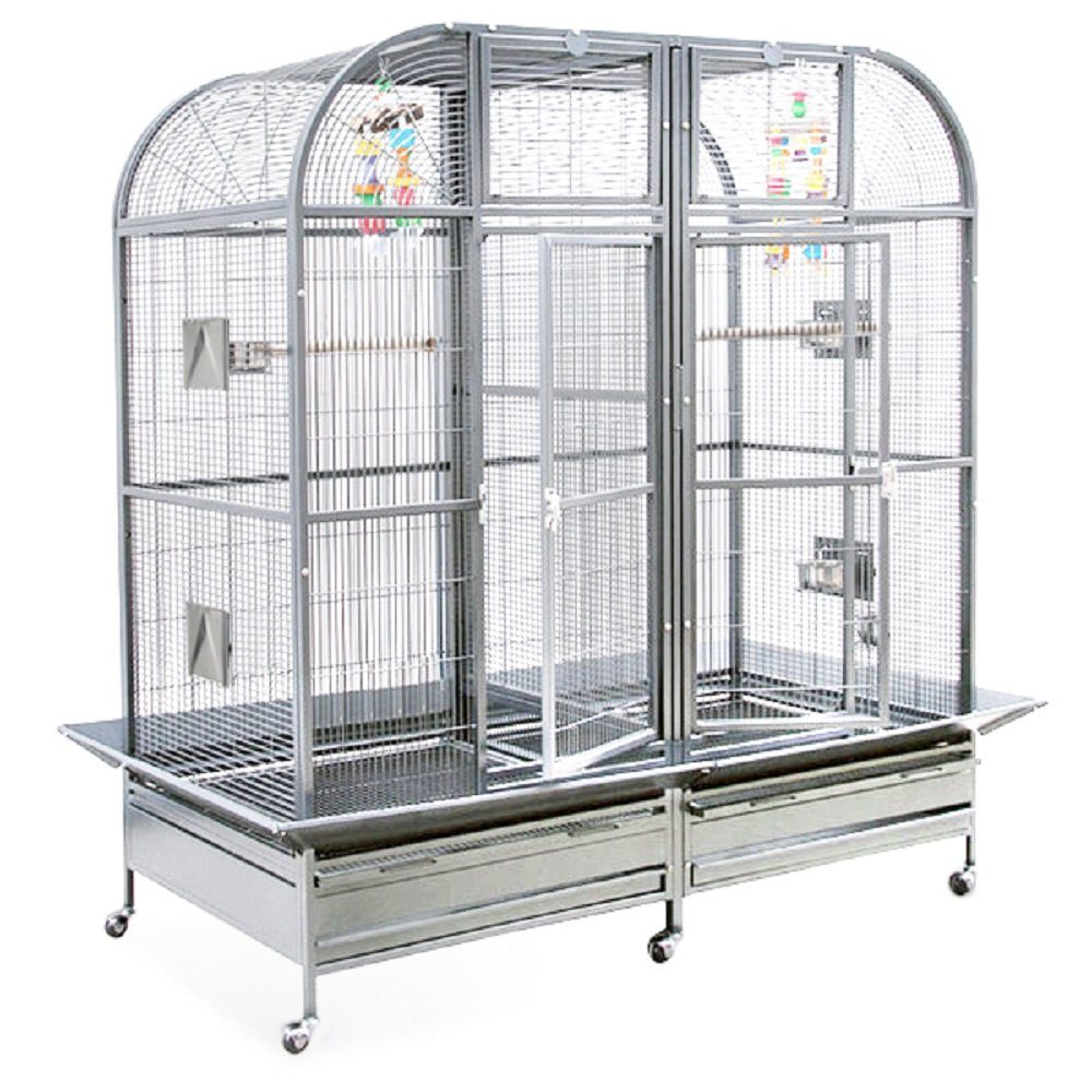 Montana Cages Vogelkäfig Palace II - Platinum, ca. 183 x 101 x 185 cm (mit günstig online kaufen