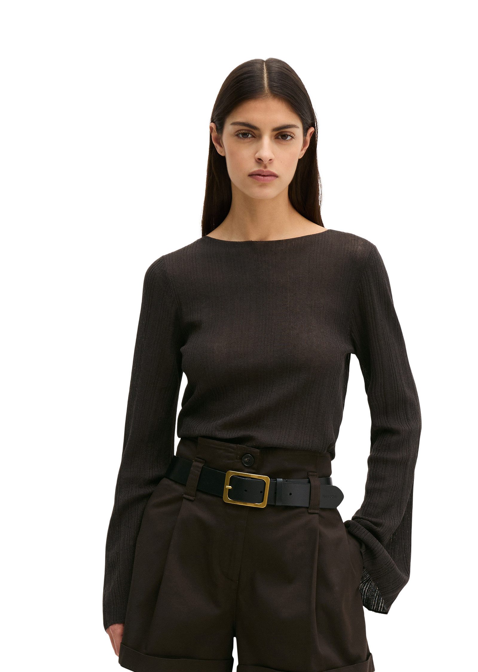 Marc O'Polo Strickpullover aus edlem Viskose-Leinen-Mix