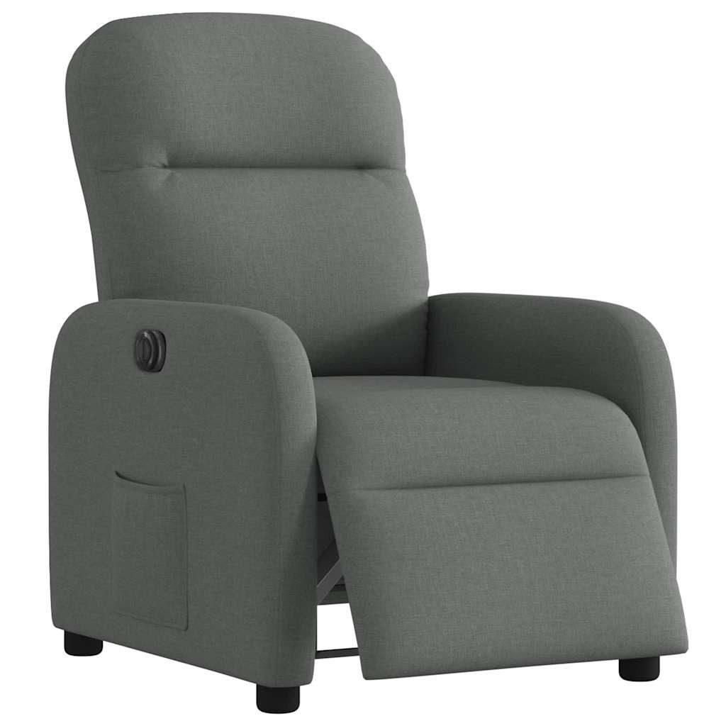 vidaXL Sessel Relaxsessel Elektrisch Dunkelgrau Stoff günstig online kaufen