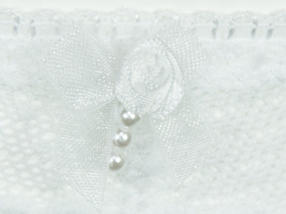 Nina Von C. String String mit Blume und Perlen 16100718, Weiß