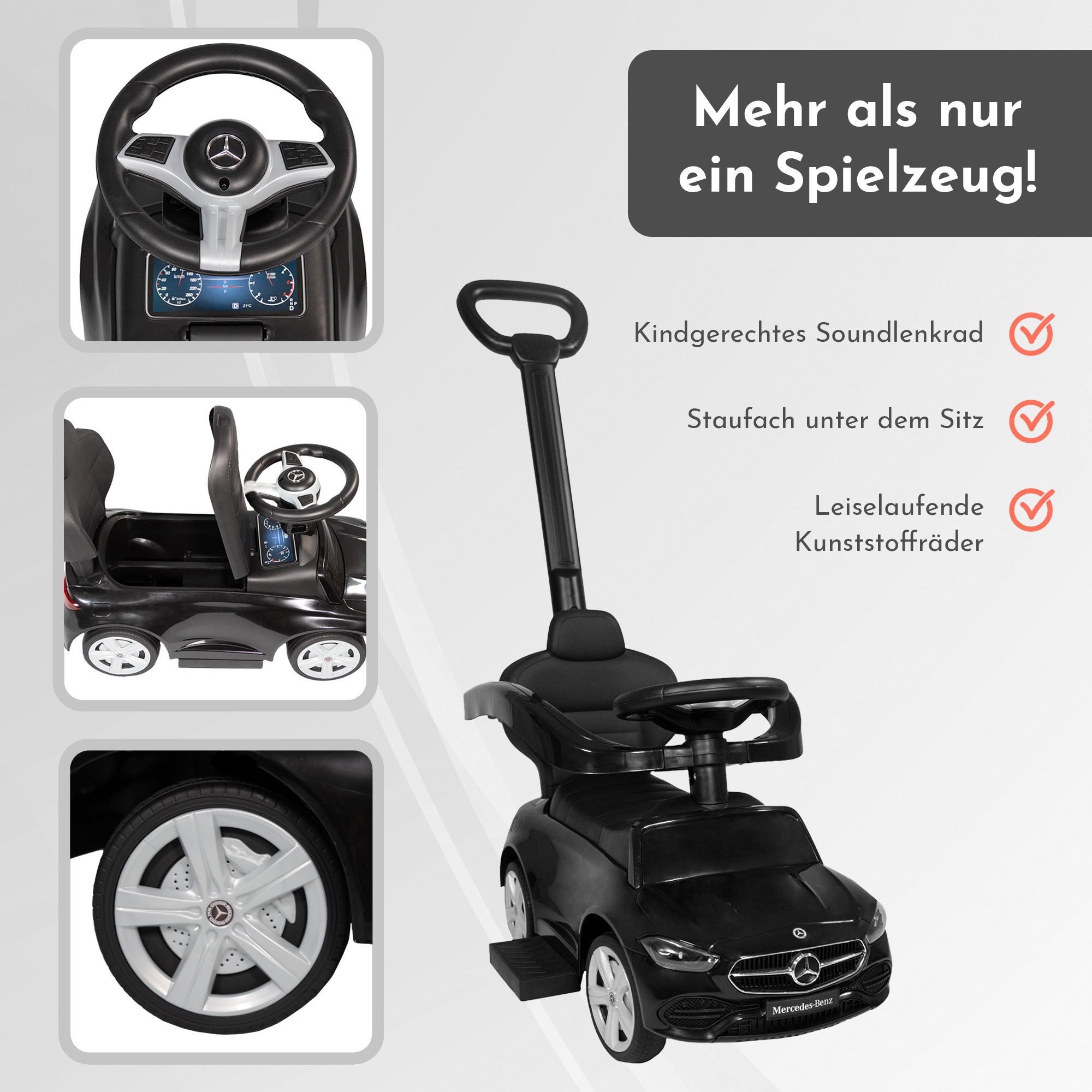 Lemodo Rutscherauto Rutscherfahrzeug ab 1 Jahr, Mercedes C-Klasse