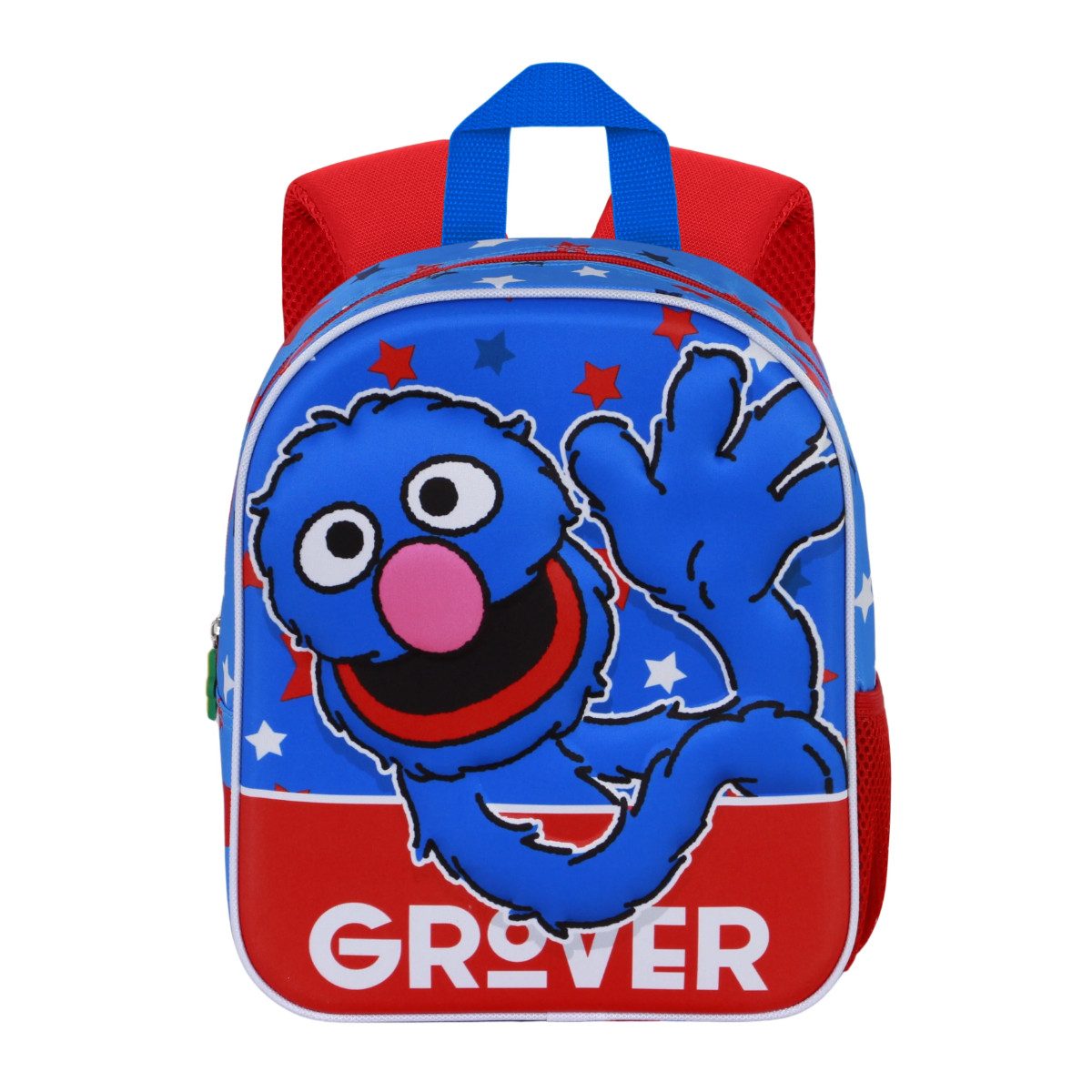 Kinderrucksack Sesame Street Super Grover Vorschulrucksack mit 3D Front
