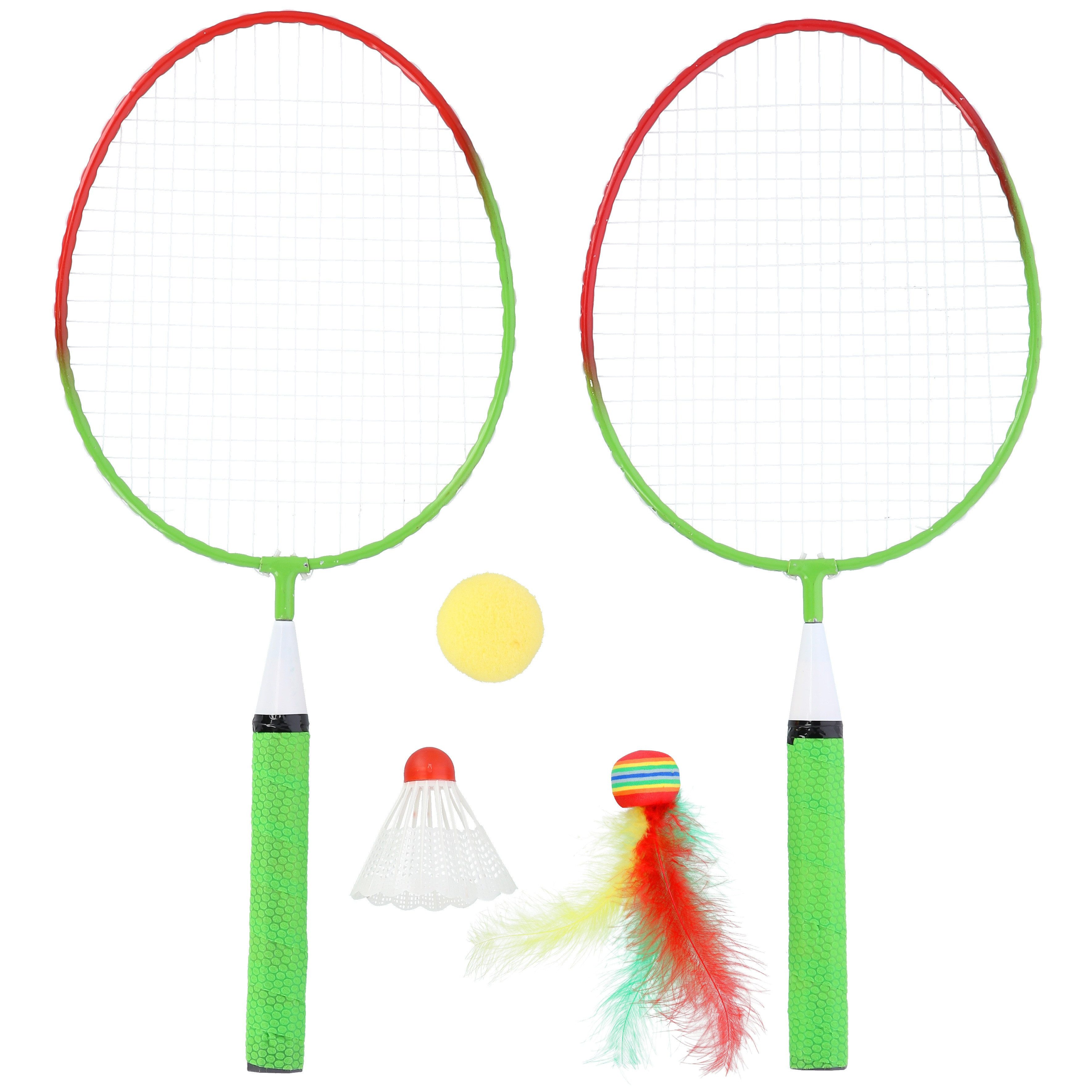 Nils Badmintonschläger Kinder-Badminton-Set – 2 Schläger & 3 weiche Bälle