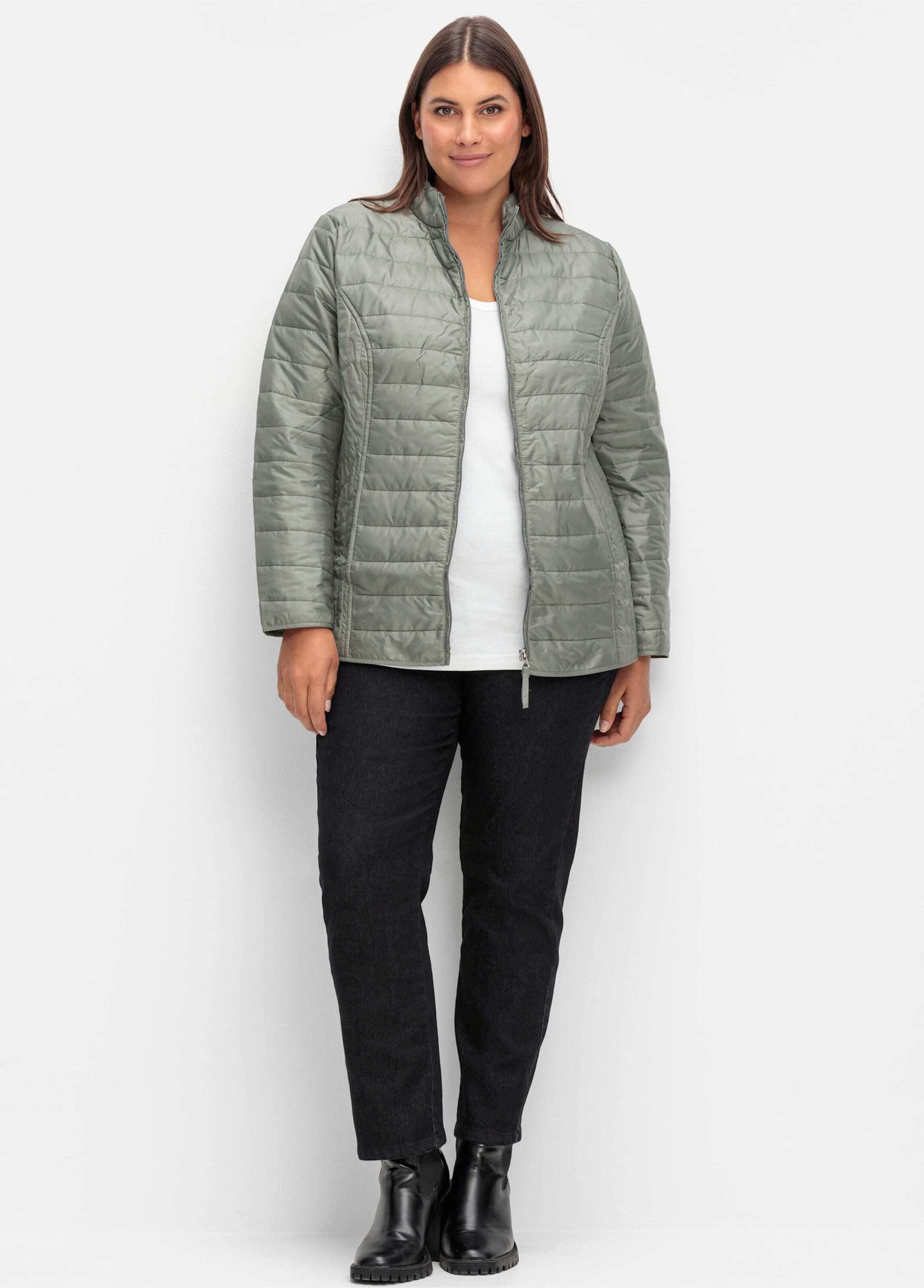 Sieh an! Winterjacke Steppjacke Langarm für die Übergangszeit, mit Stehkragen – Bild 3 von 5