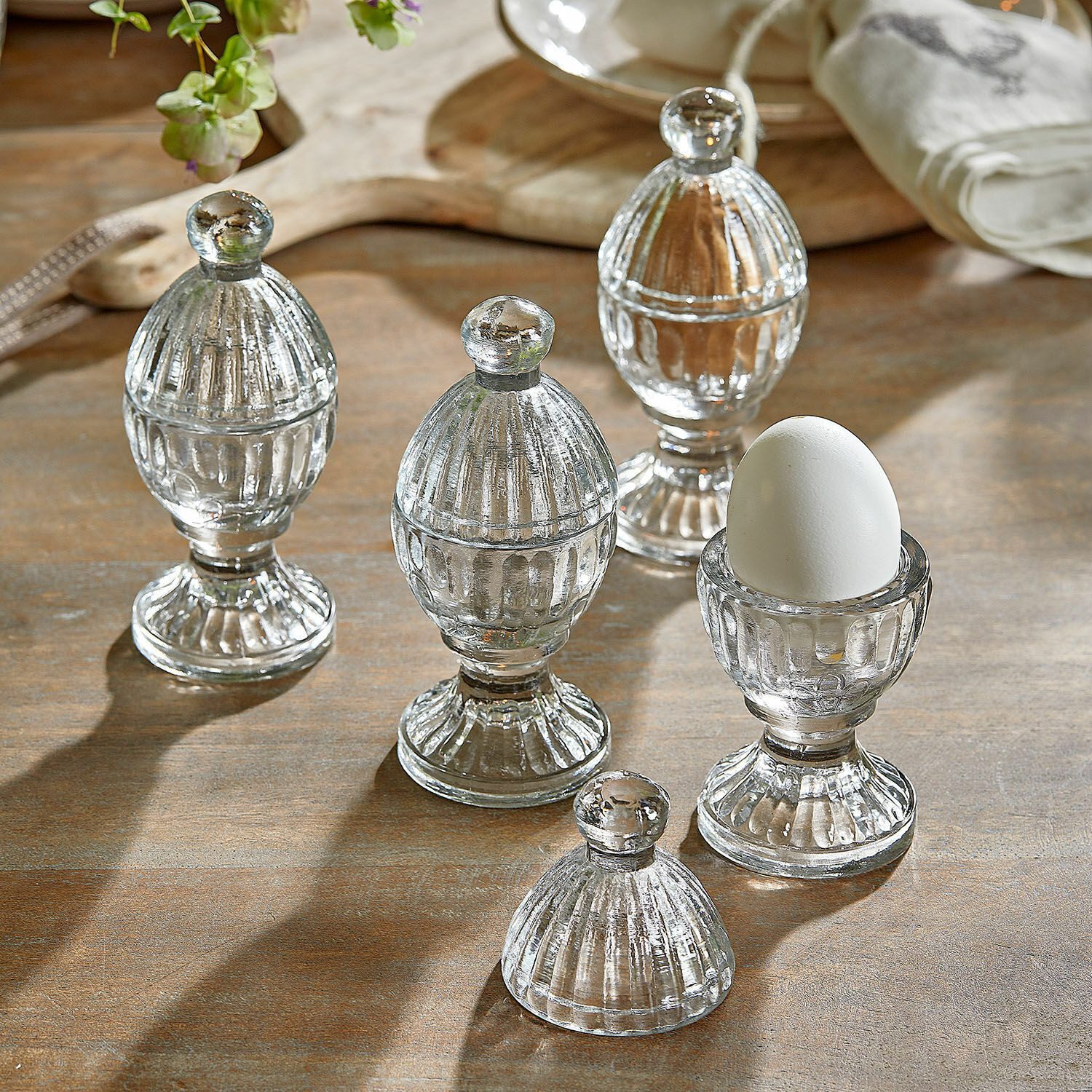 Mirabeau Geschirr-Set Eierbecher 4er Set Uvirel klar, Glas