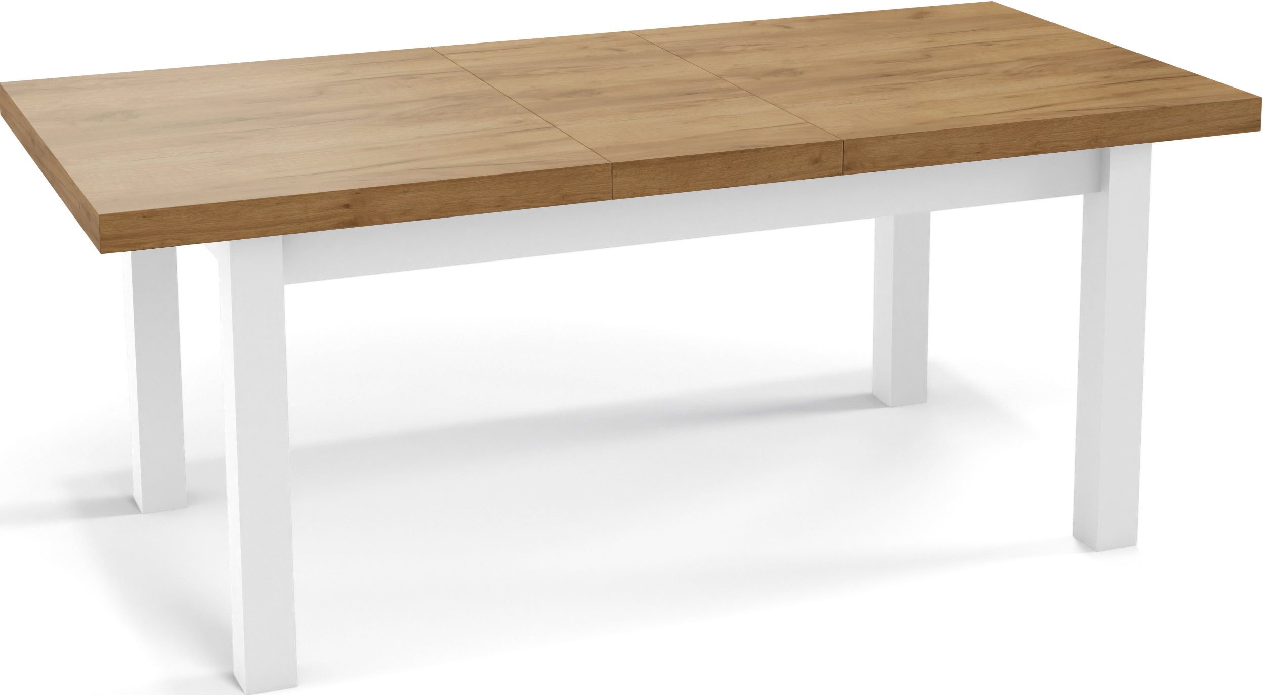 WFL GROUP Esstisch Avena ausziehbar rechteckig modern mit weißen Holzbeinen (MADE IN EU, 5 Gr. – 120/140/160/170/200 cm ausziehbar auf 160/180/210/250/300 cm),  – Bild 4 von 5
