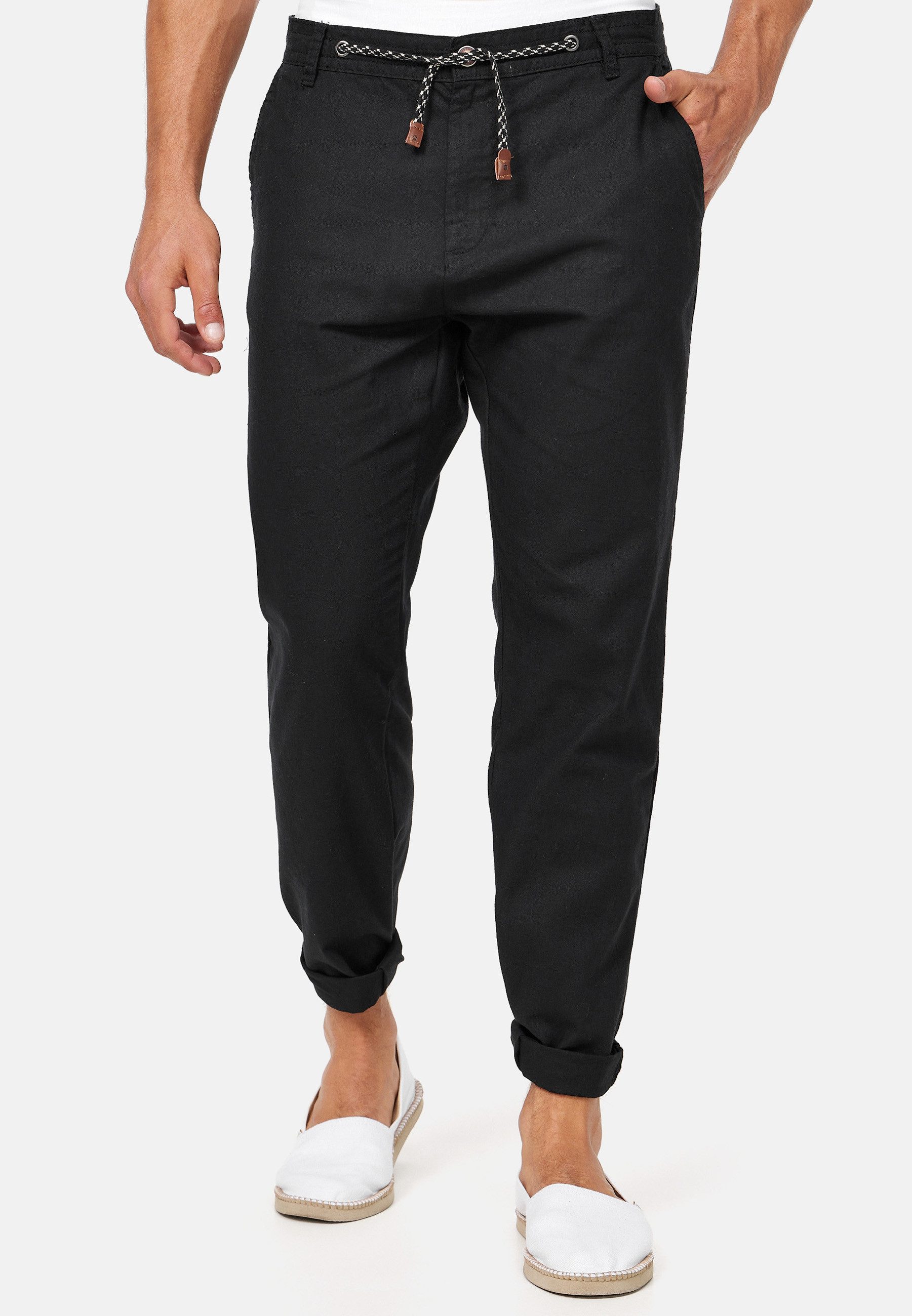 INDICODE Leinenhose Herren Veneto Sommerhose Leinen Herrenhose leichte Sommerhose mit Kordelzug