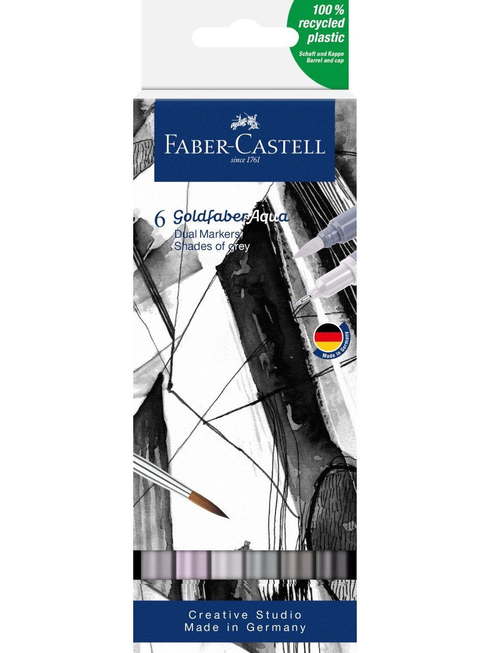 Faber-Castell Marker Faber-Castell Gofa Aqua Dual Marker Grautöne 6er Set