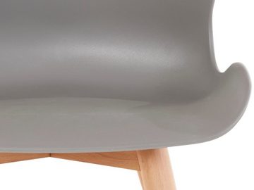loft24 Esszimmerstuhl Lars, Gestell aus massiver Buche, Sitzschale aus Kunststoff, Sitzhöhe 45 cm