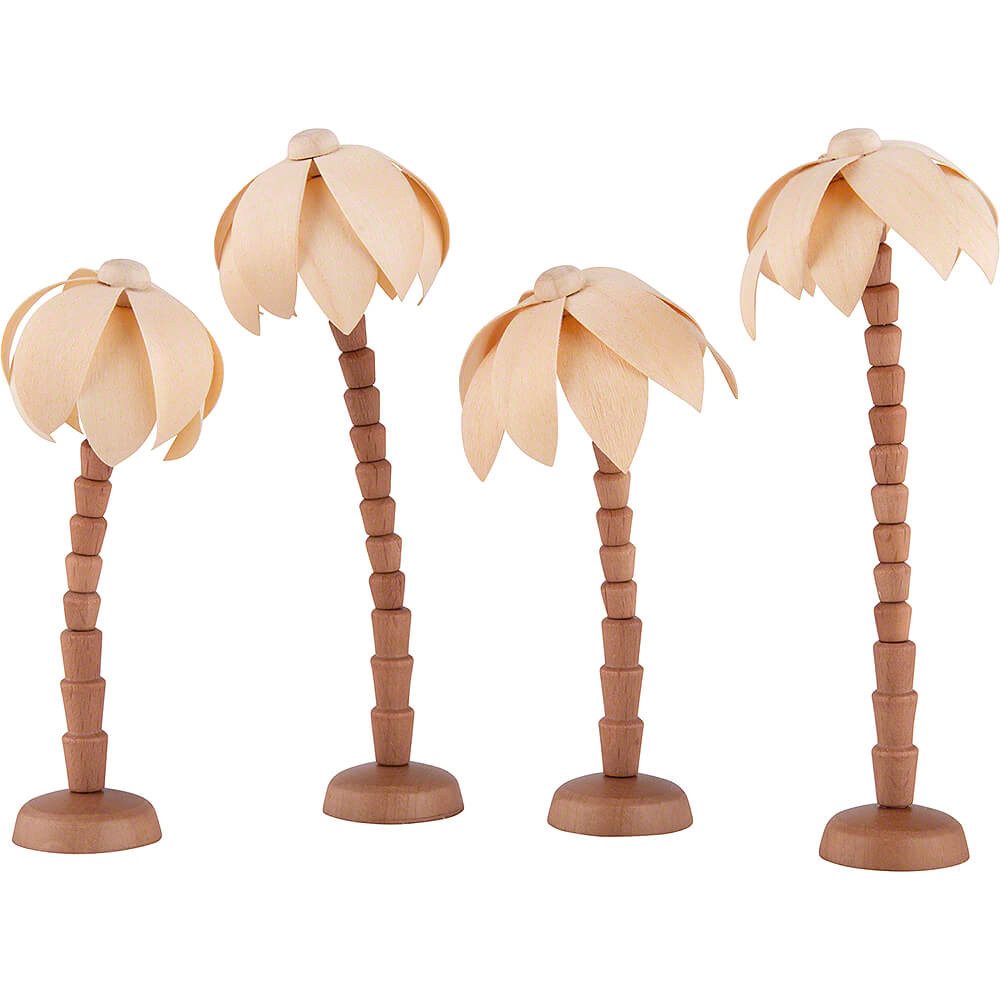 Volkskunstwerkstatt Romy Thiel Dekofigur Palmen 4er-Set für Thiel-Figuren Krippe (12cm) von Romy Thiel