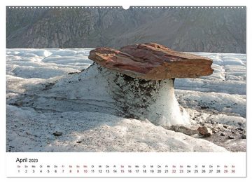 CALVENDO Wandkalender Die Eiswelt des Großen Aletschgletschers (Premium, hochwertiger DIN A2 Wandkalender 2023, Kunstdruck in Hochglanz)