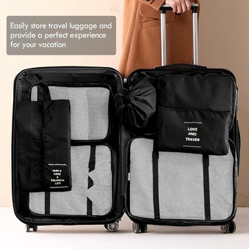 CoolBlauza Kofferorganizer 7-teiliges Gepäckaufbewahrungsbox-Set, Reisetasche (1-tlg), Gepäck, Schuhe, Kleidung, Kosmetik-Aufbewahrungstaschen