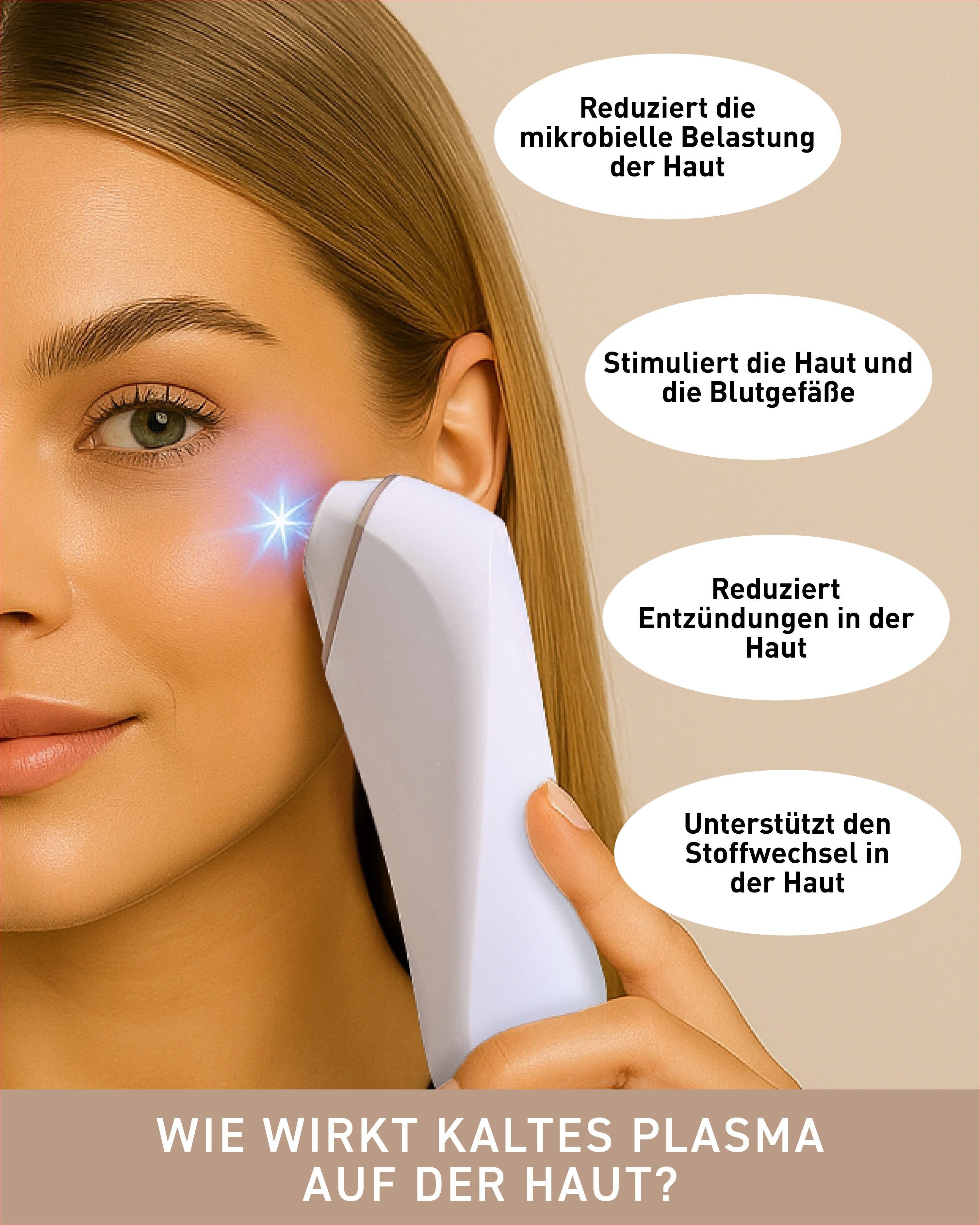 N1 Healthcare Anti-Aging-Gerät My Coldplasma - Skin Beauty Booster, 1-tlg., Kaltes Plasma für Zuhause, für eine gesündere und strahlendere Haut.