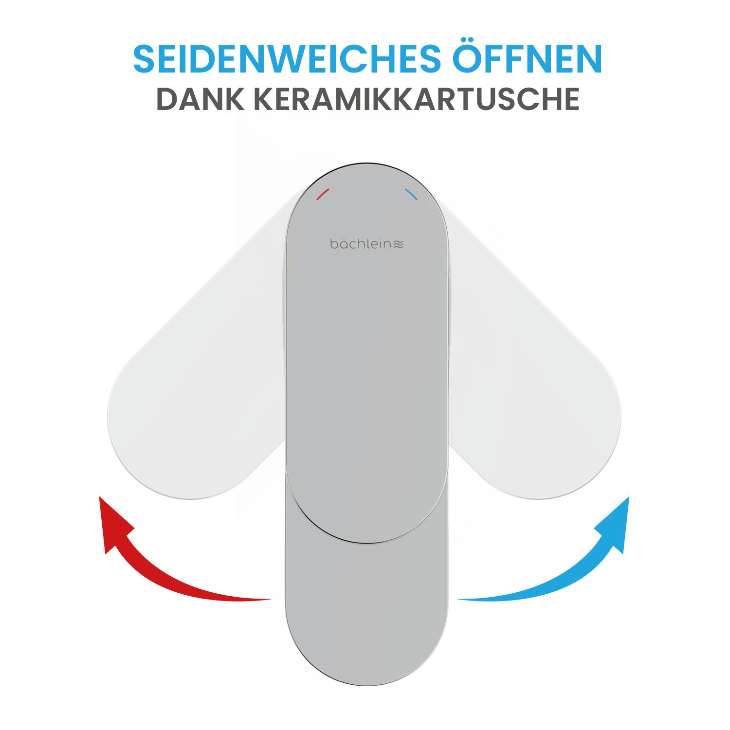Bächlein Badarmatur Elegante Waschtischarmatur Keila (Stilvolle Badarmatur) Minimalistisches Design - Langlebiger Wasserhahn