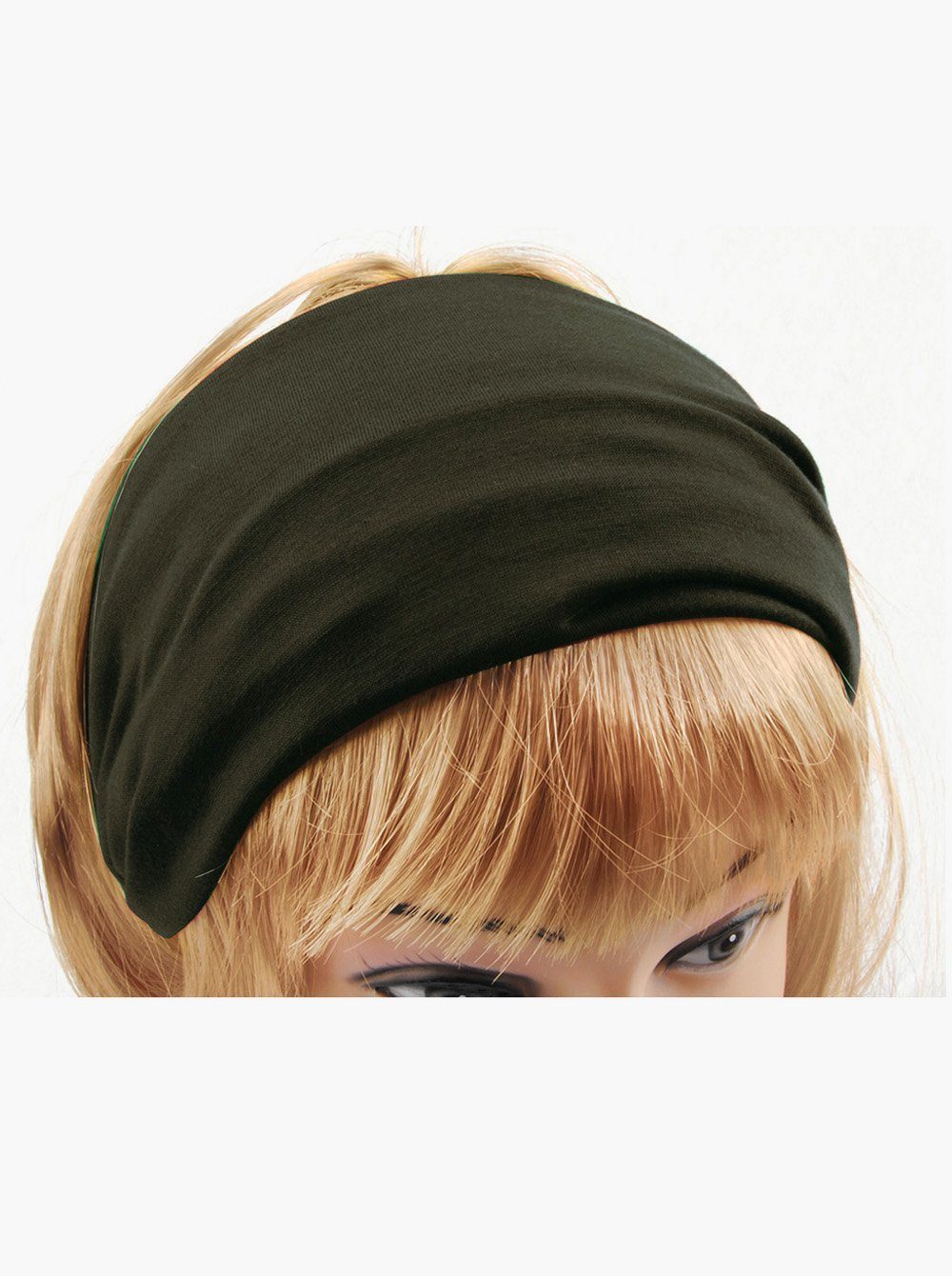 axy Haarband Damen Haarband Kopfband, Stirnband für Yoga und Sport Hairband Dunkeloliver