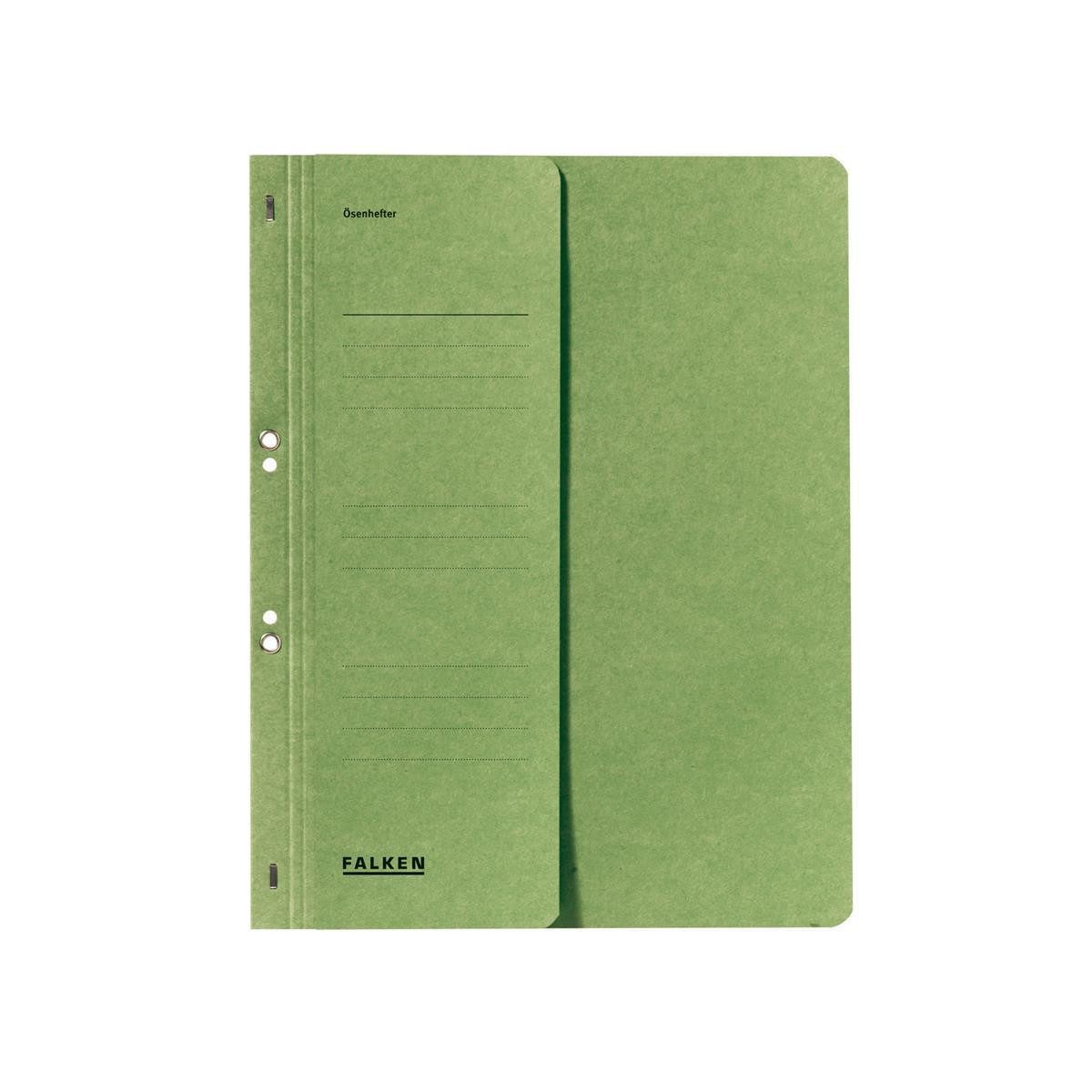 Falken Hefter Falken Ösenhefter 80003858 DIN A4 halber Deckel Behördenheftung grün