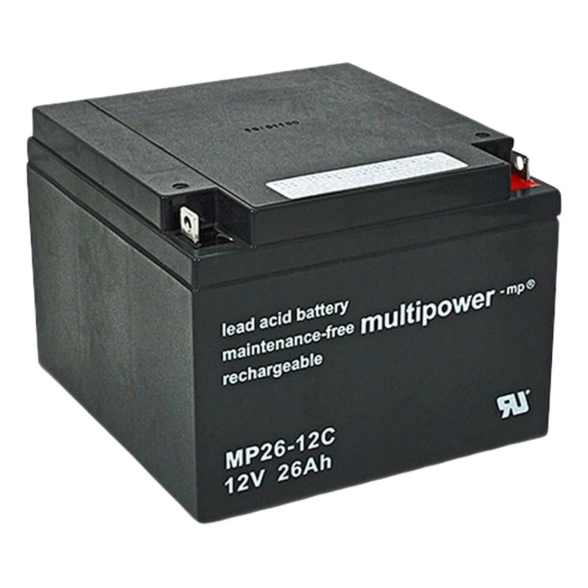 Multipower multipower MP26-12C Batterie 12V 26Ah Akku Rollstuhl Batterie, (12 V)