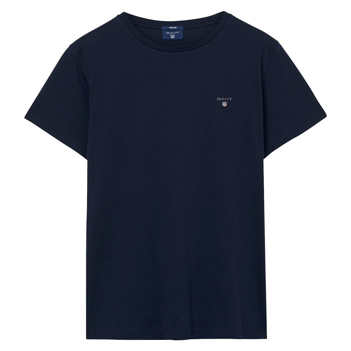 Gant T-Shirt Herren T-Shirt kurzarm - Original T-Shirt Dunkelblau (Evening Blue)