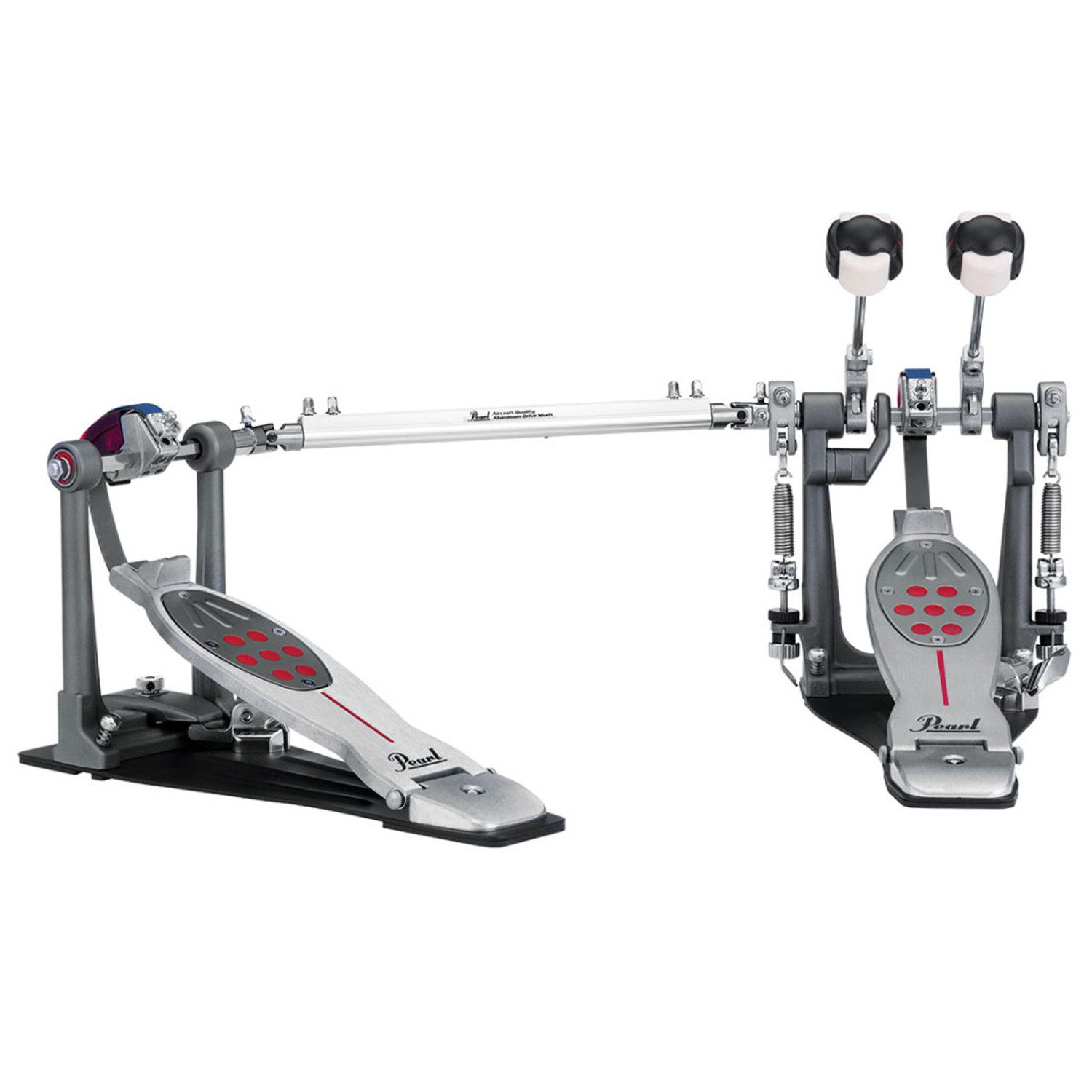 Pearl Drums Schlagzeug Pearl P2052B Eliminator Redline Doppelfussmaschine,Inklusive Transporttasche, Powershifter Feature, Quad Core Beater