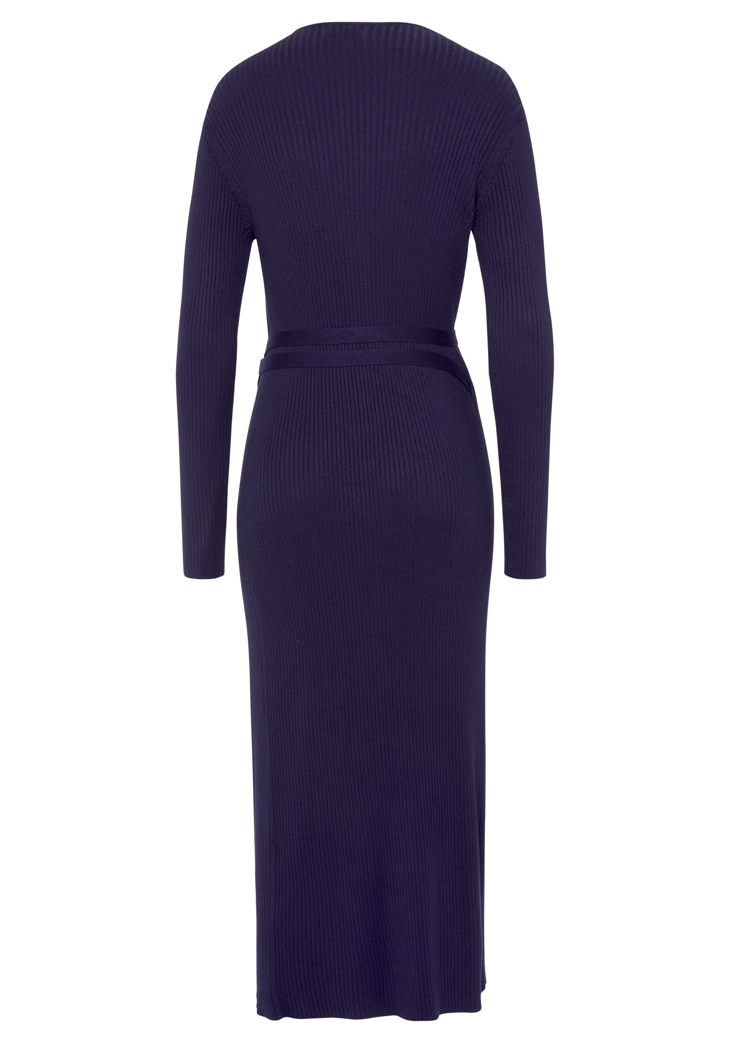 LASCANA Strickkleid Loungekleid zum wickeln mit Taillengürtel, Loungewear