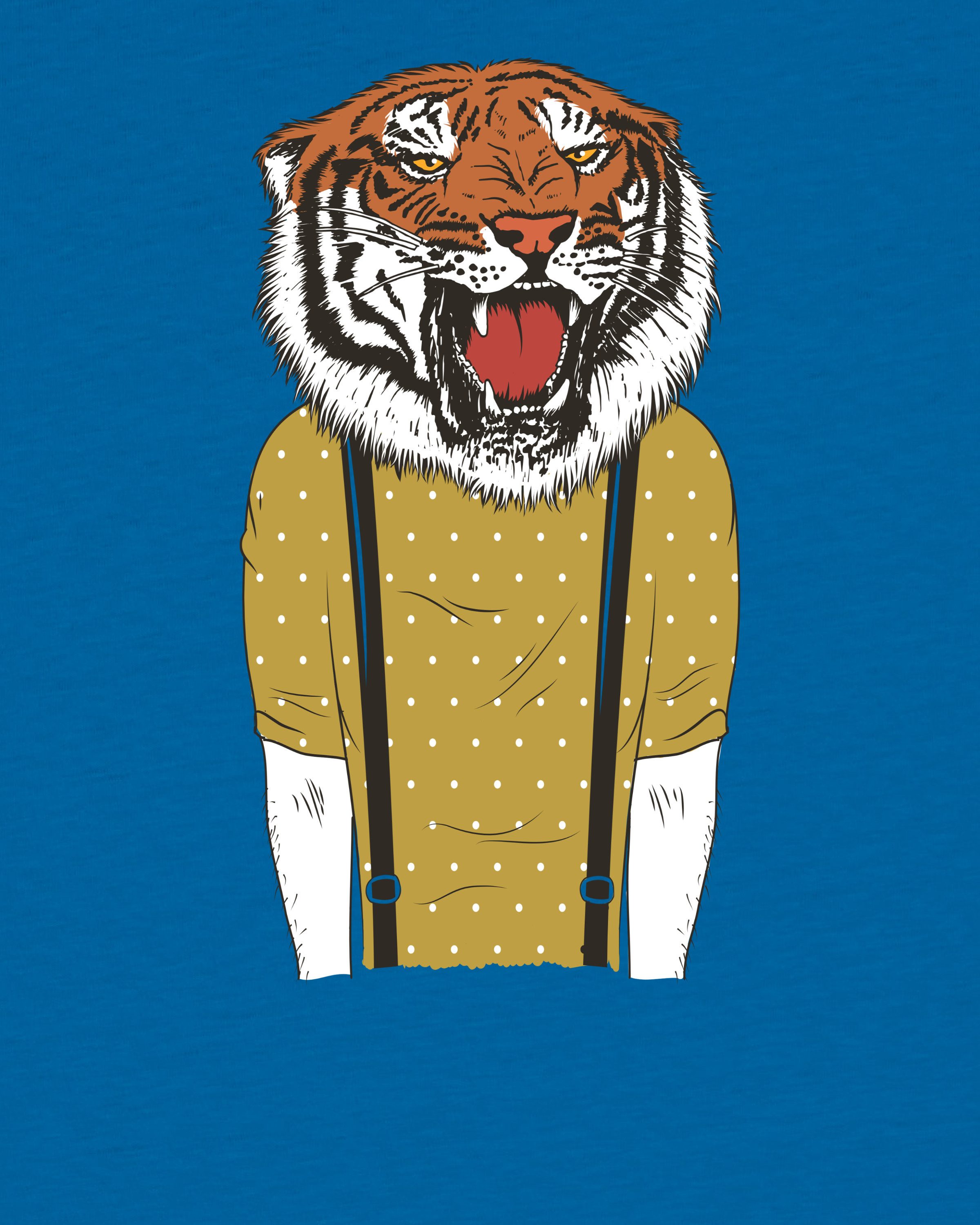 wat? Apparel T-Shirt Tiger Head