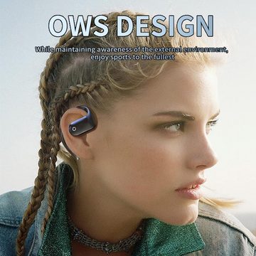 Xmenha ergonomic design Sports mini In-Ear-Kopfhörer (Intuitive Tastensteuerung und präzise LED-Leistungsanzeige., mit Ohrbügel-Design für komfortablen und kristallklare Anrufe)
