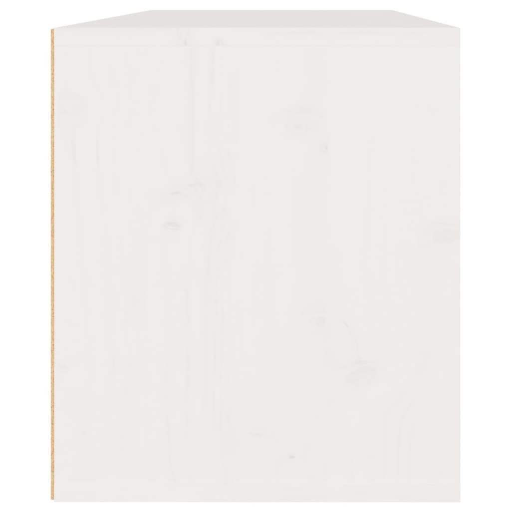 Stk. Wandschränke Massivholz cm 45x30x35 2 Weiß Wandregal Kiefer furnicato