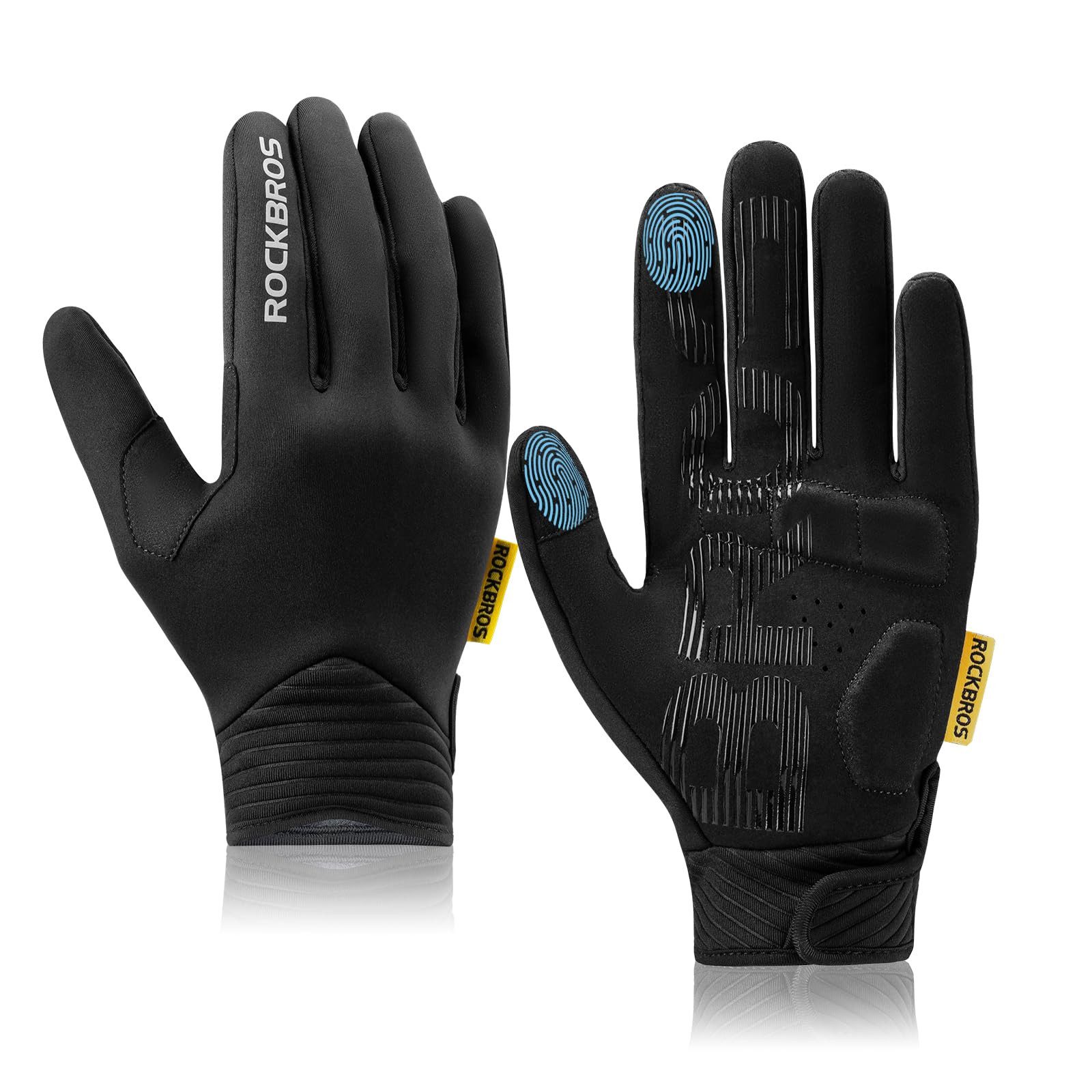 ROCKBROS Fahrradhandschuhe Herren und Damen, Laufhandschuhe Männer (1-St., für MTB, Gravel, Laufen, Fahrrad e Sport) Handschuhe Touchscreen, Sporthandschuhe