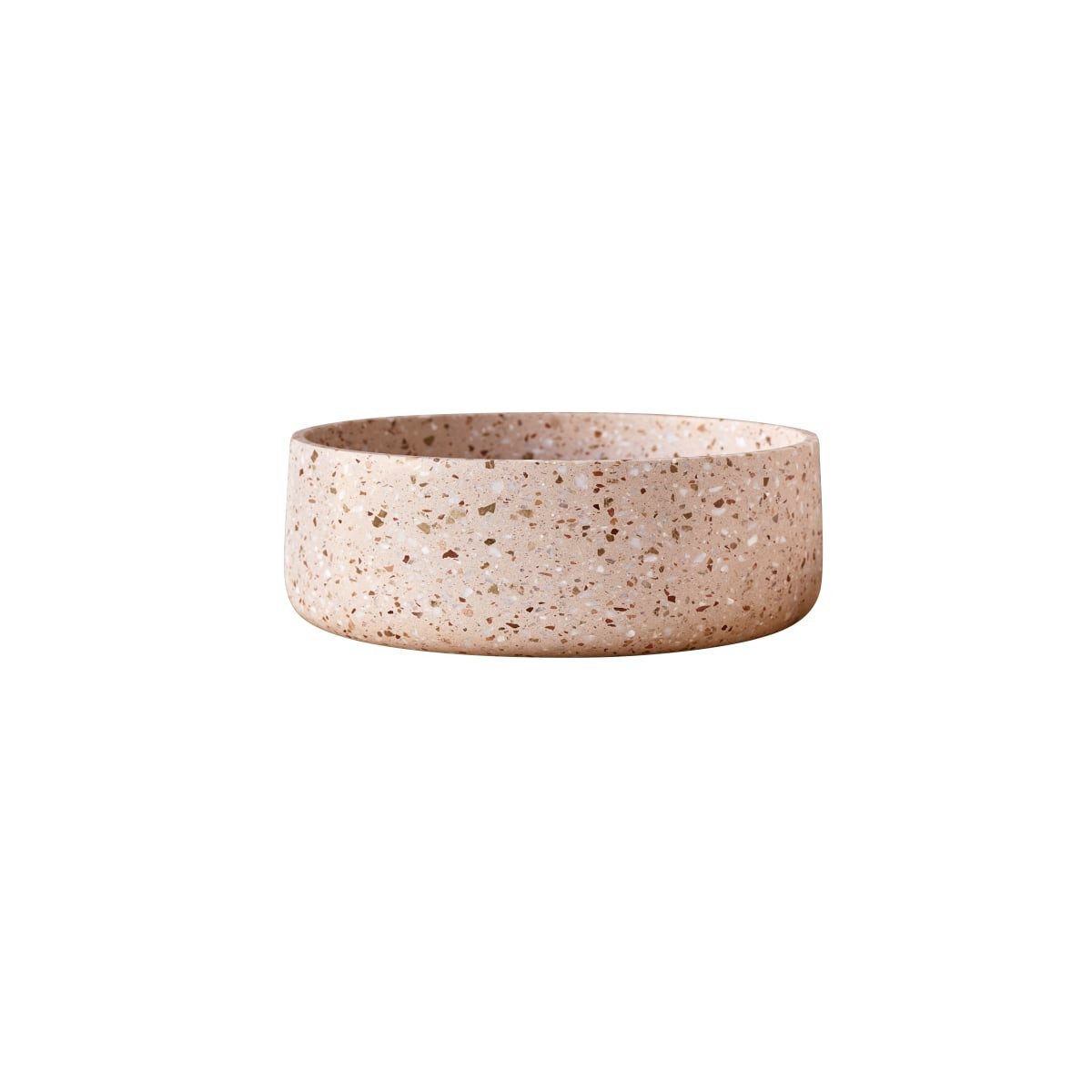 Tikamoon Waschbecken Pinkfarbenes Waschbecken aus Premium-Terrazzo Milos
