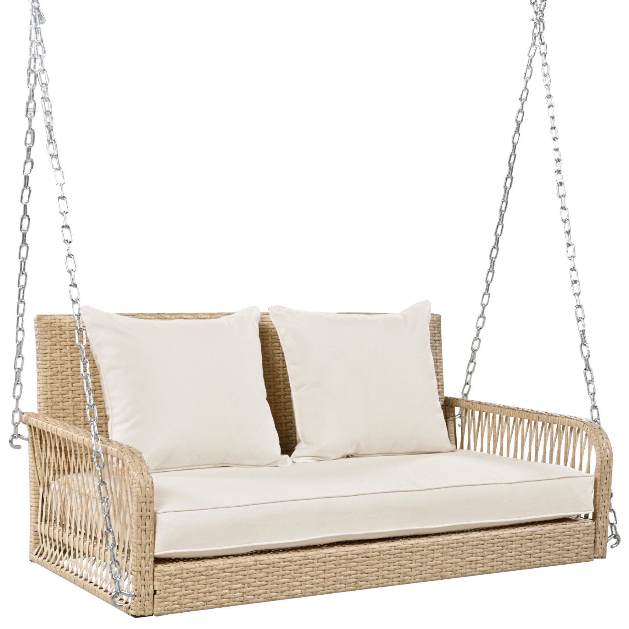 KLAM HOME Hollywoodschaukel Gartenschaukel aus Polyrattan günstig online kaufen