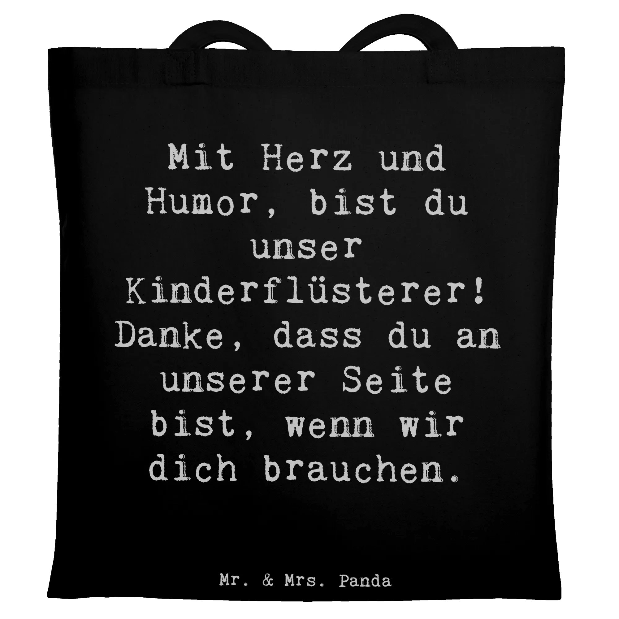 Tragetasche Spruch Baby-Sitter Engelflüsterer - Schwarz - Geschenk, Wertschätzung