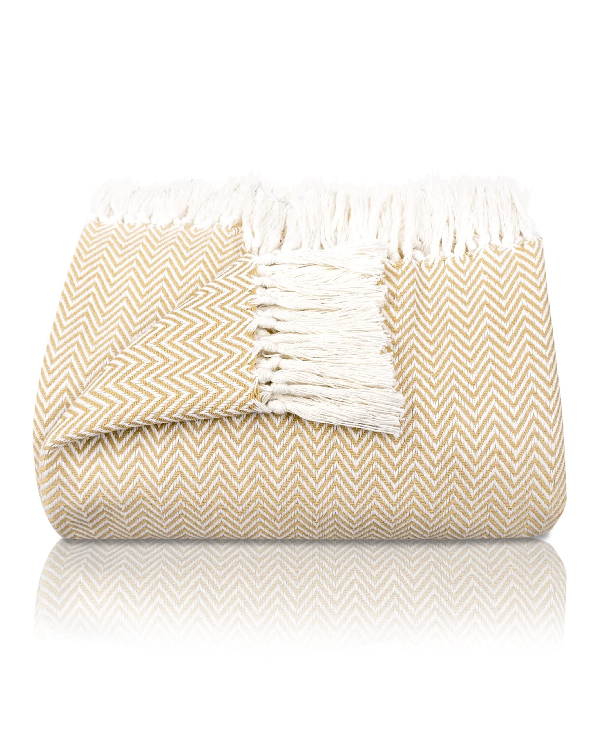 Gräfenstayn Tagesdecke Gräfenstayn Tagesdecke Baumwolle mit Fransen 150x200 günstig online kaufen