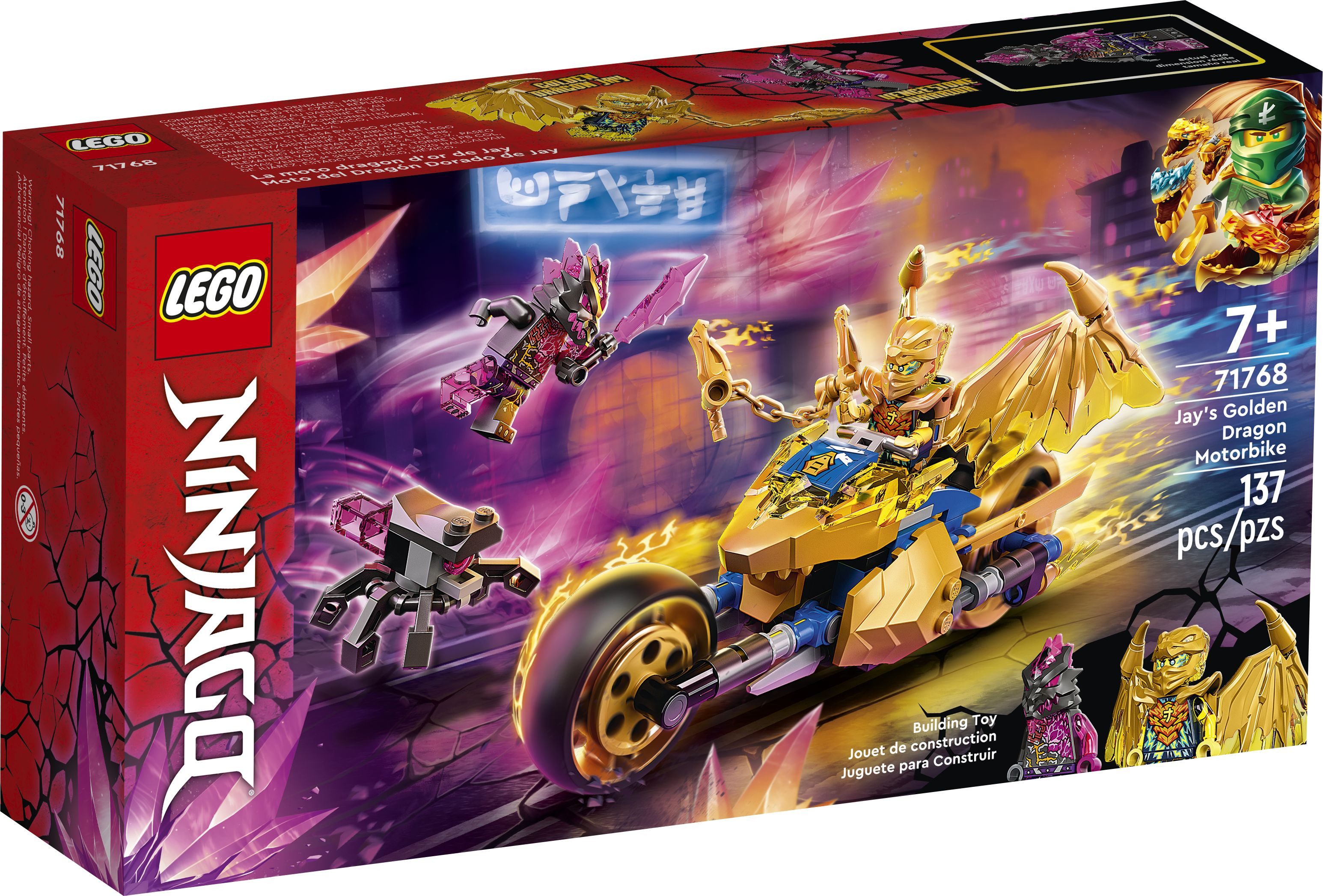 LEGO® LEGO® Ninjago 71768 Jays Golddrachen-Motorrad Konstruktionsspielstein günstig online kaufen