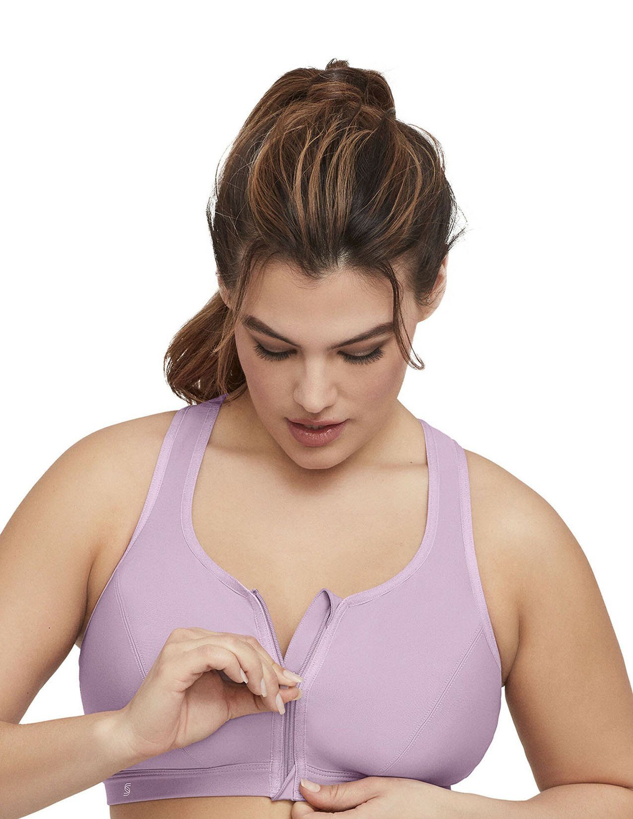 GLAMORISE Bügelloser BH Sport-BH mit Reißverschluss günstig online kaufen