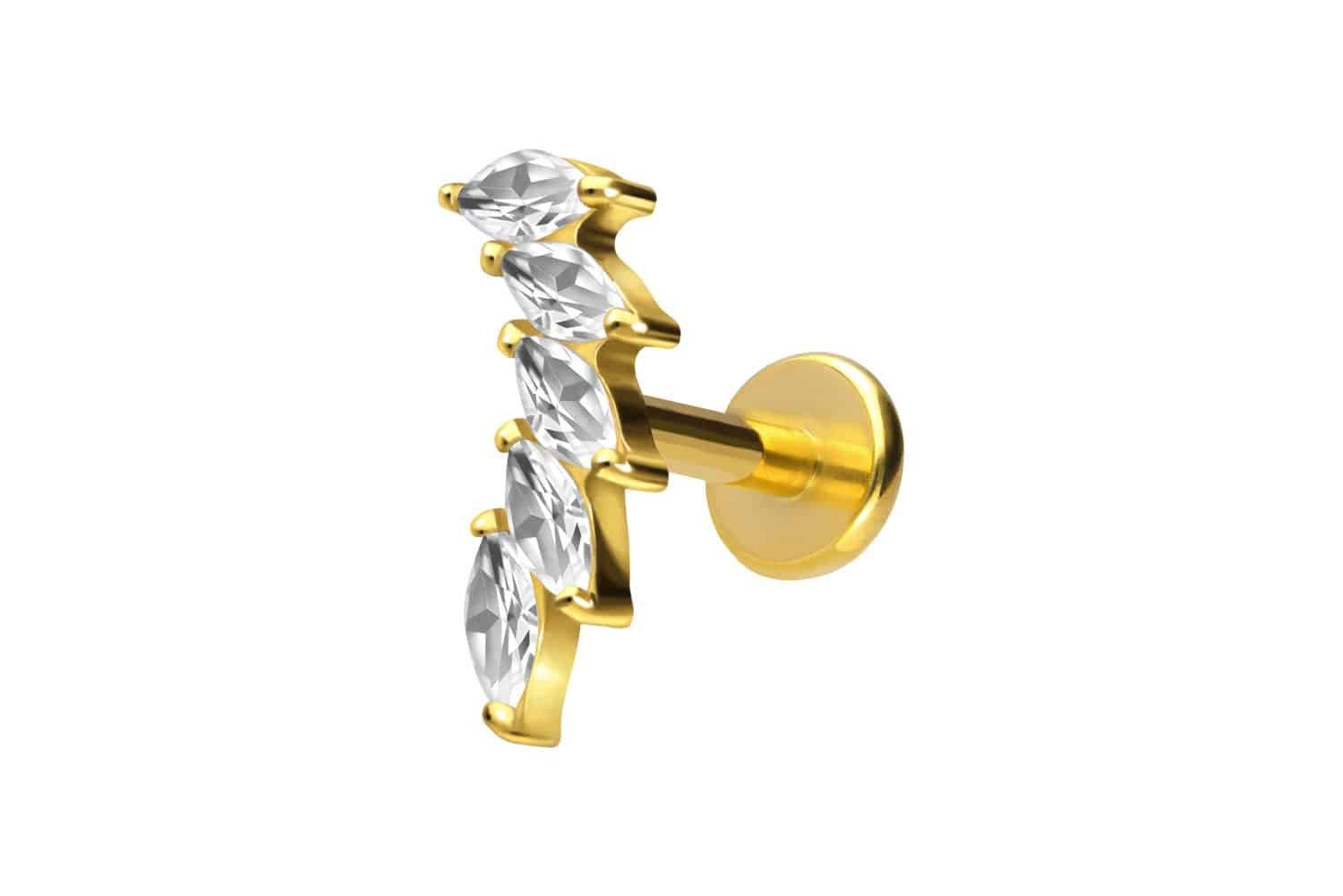 PIERCINGLINE Piercing-Set Titan Labret mit Push günstig online kaufen