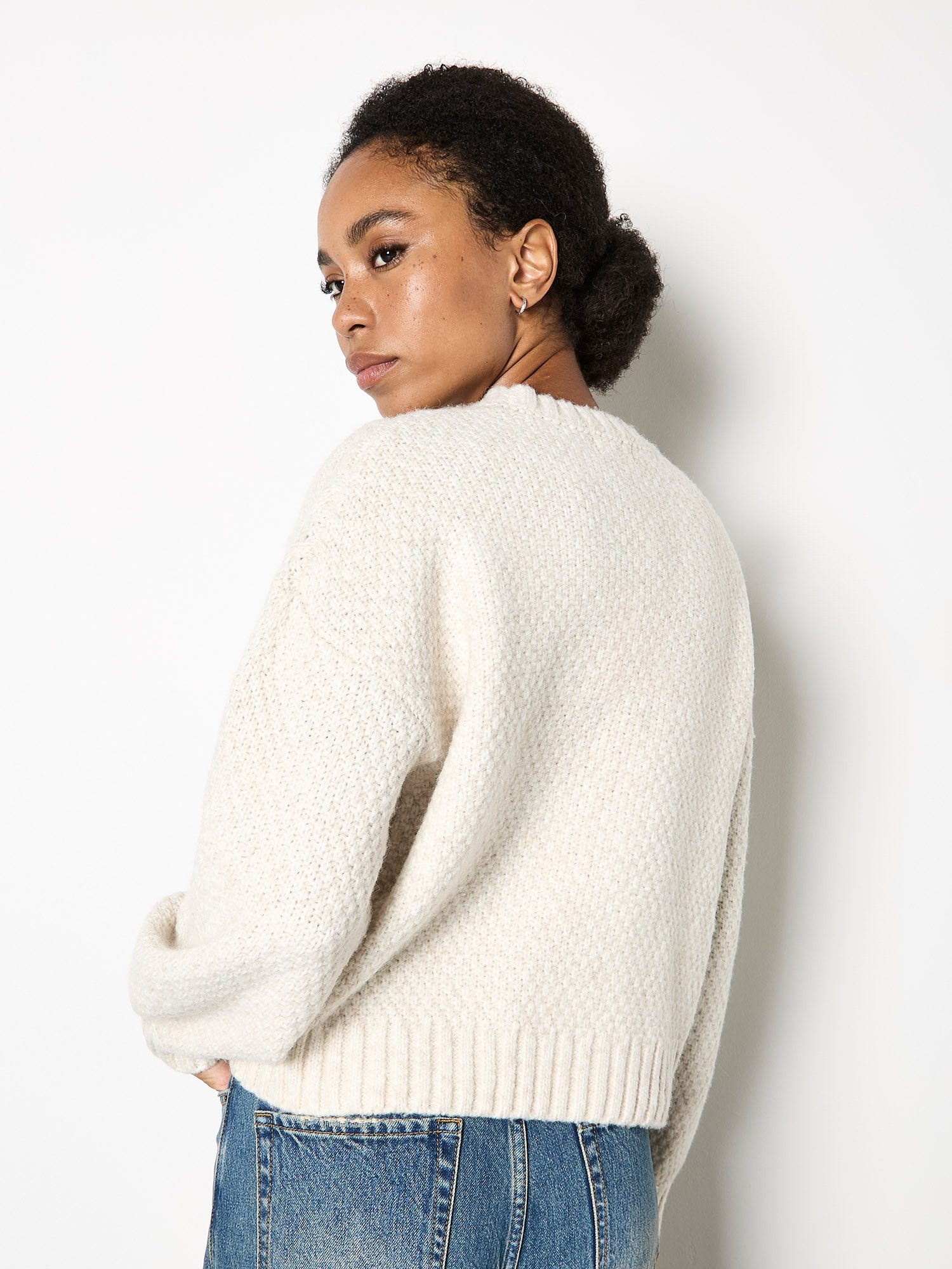Apricot Strickpullover Rundhalspullover mit Zopfmuster günstig online kaufen