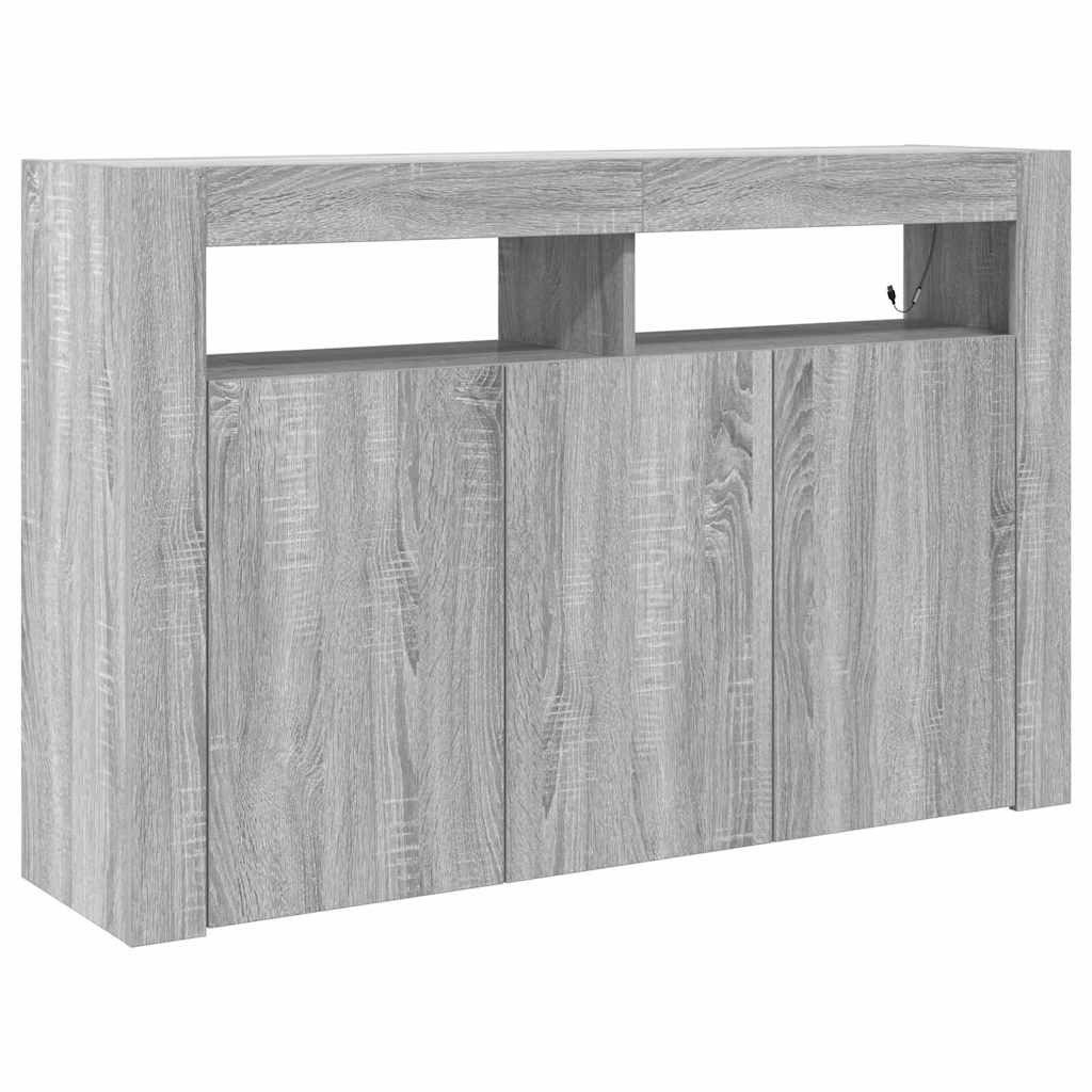 vidaXL Sideboard Sideboard Graues Sonoma 116 x 30 x 75 cm Holzwerkstoff (1 günstig online kaufen