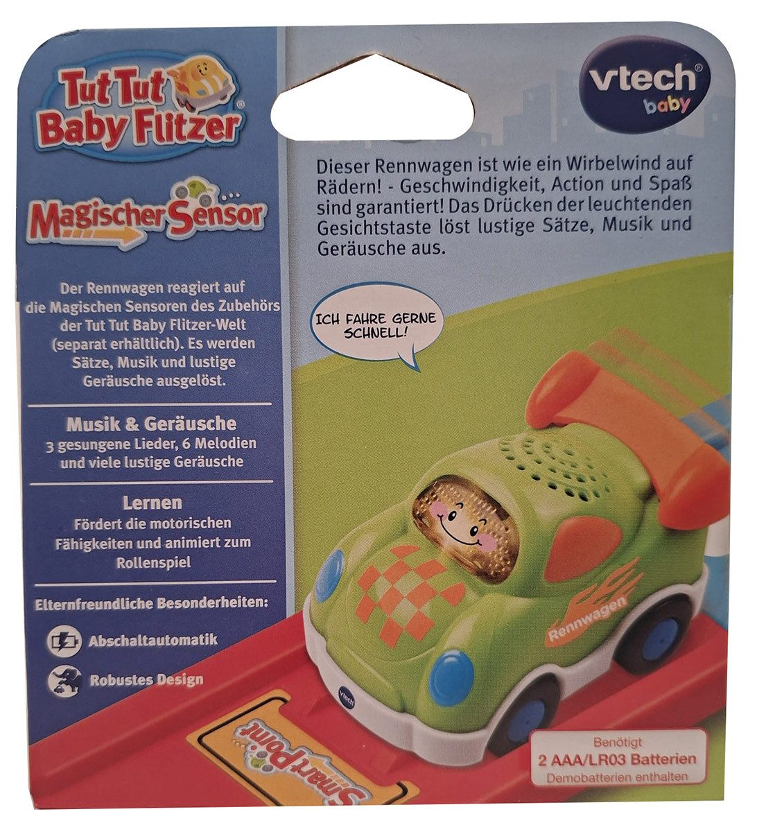Vtech® Spielzeug-Auto Vtech Baby Tut Tut Baby Flitzer Rennwagen Babyspielzeug mit Musik